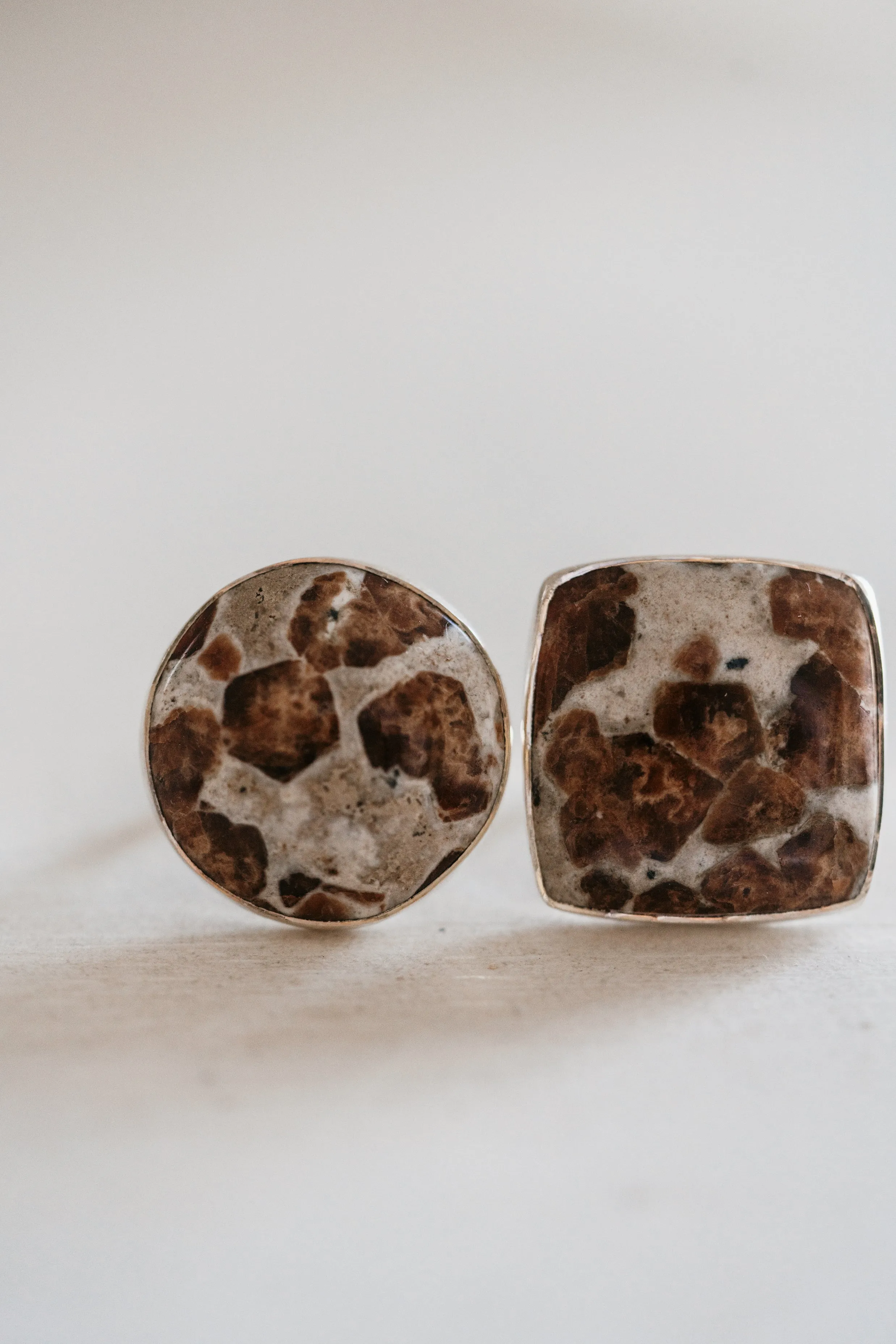 Kinsley Ring | Garnet in Limestone sold by Goldie Lew
