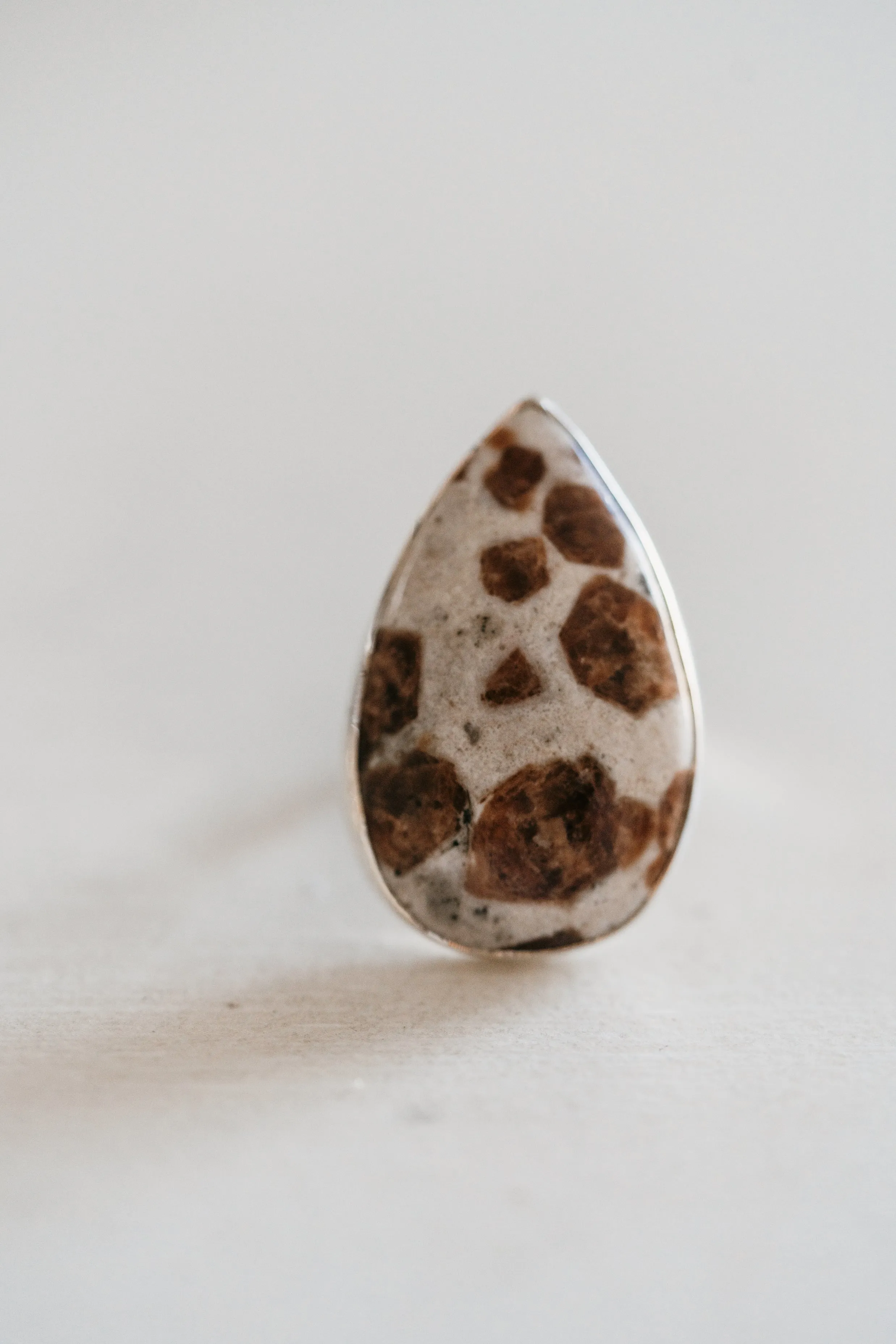 Kinsley Ring | Garnet in Limestone sold by Goldie Lew product image thumbnail 5