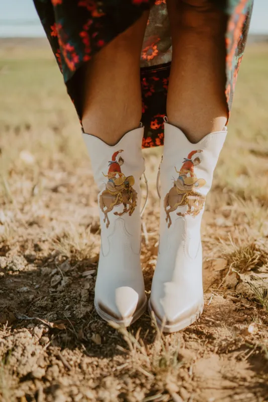Giddy Up Boots | White sold by Goldie Lew