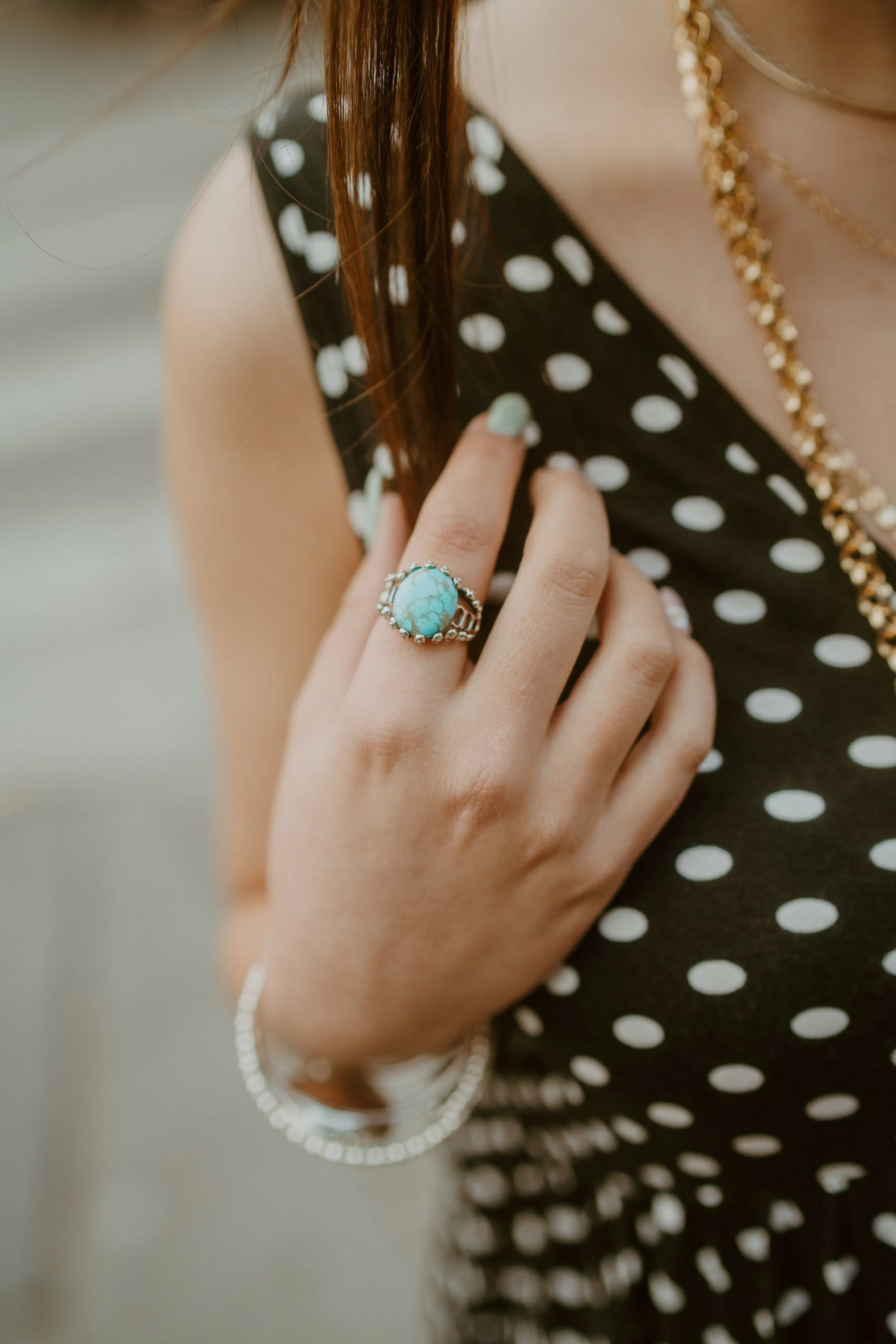 Ripley Ring | Turquoise sold by Goldie Lew product image thumbnail 3