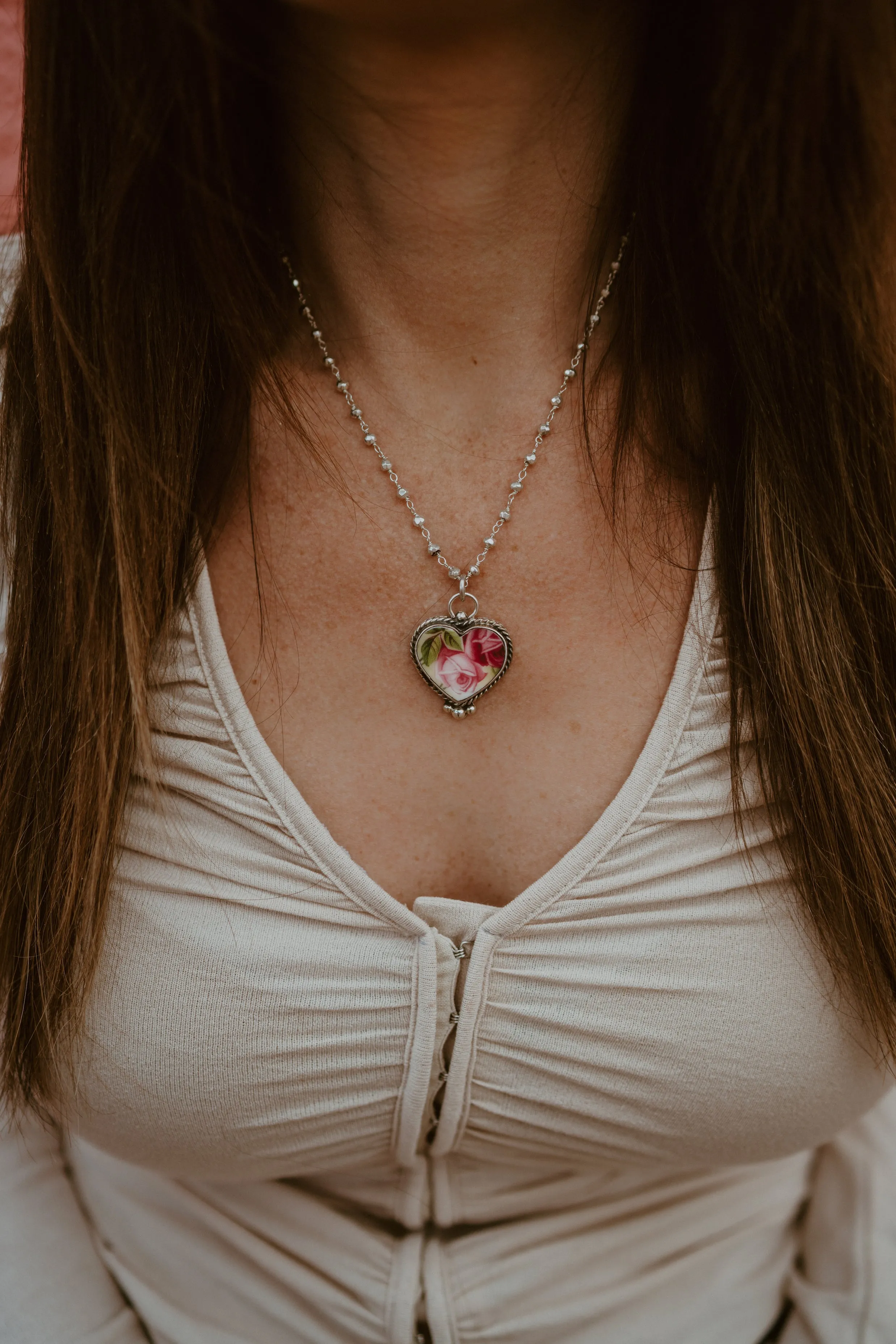 Pink Rose Necklace sold by Goldie Lew product image thumbnail 2