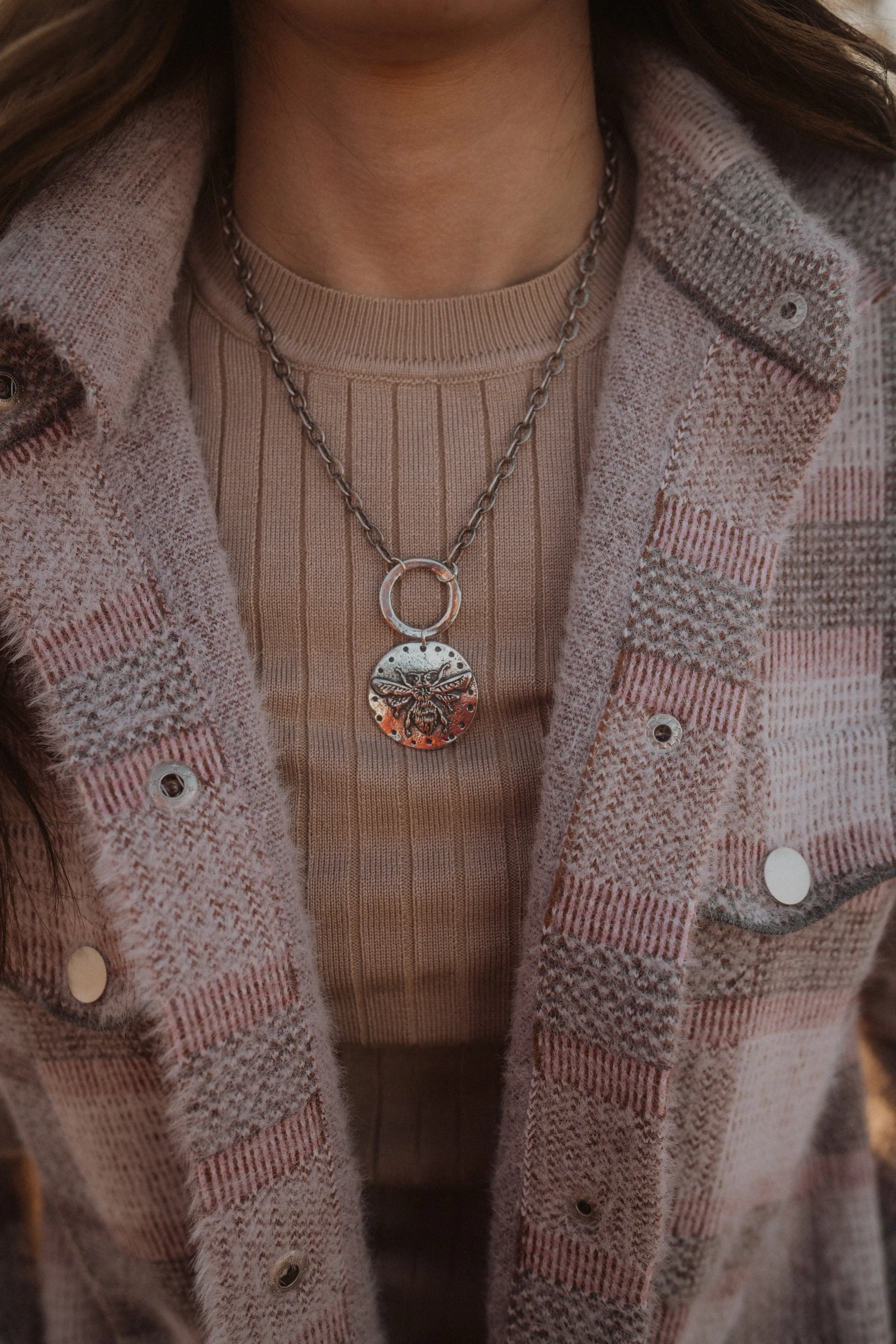 Big Silver Bee Necklace | #2 - FINAL SALE sold by Goldie Lew product image thumbnail 5