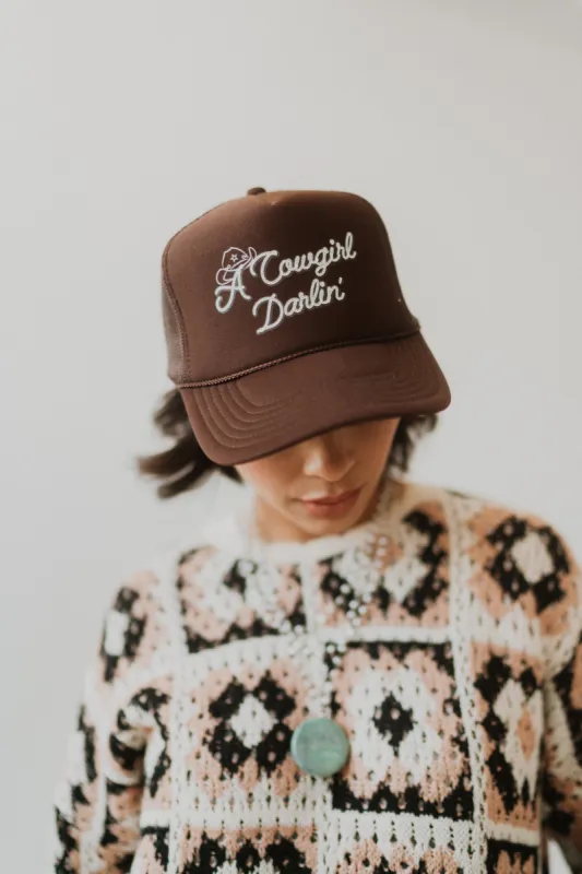 Cowgirl Darlin' Trucker Hat | Brown sold by Goldie Lew