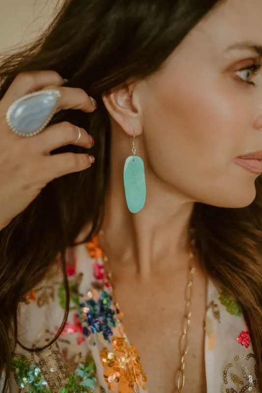 Evangeline Earrings | #7 | Turquoise sold by Goldie Lew