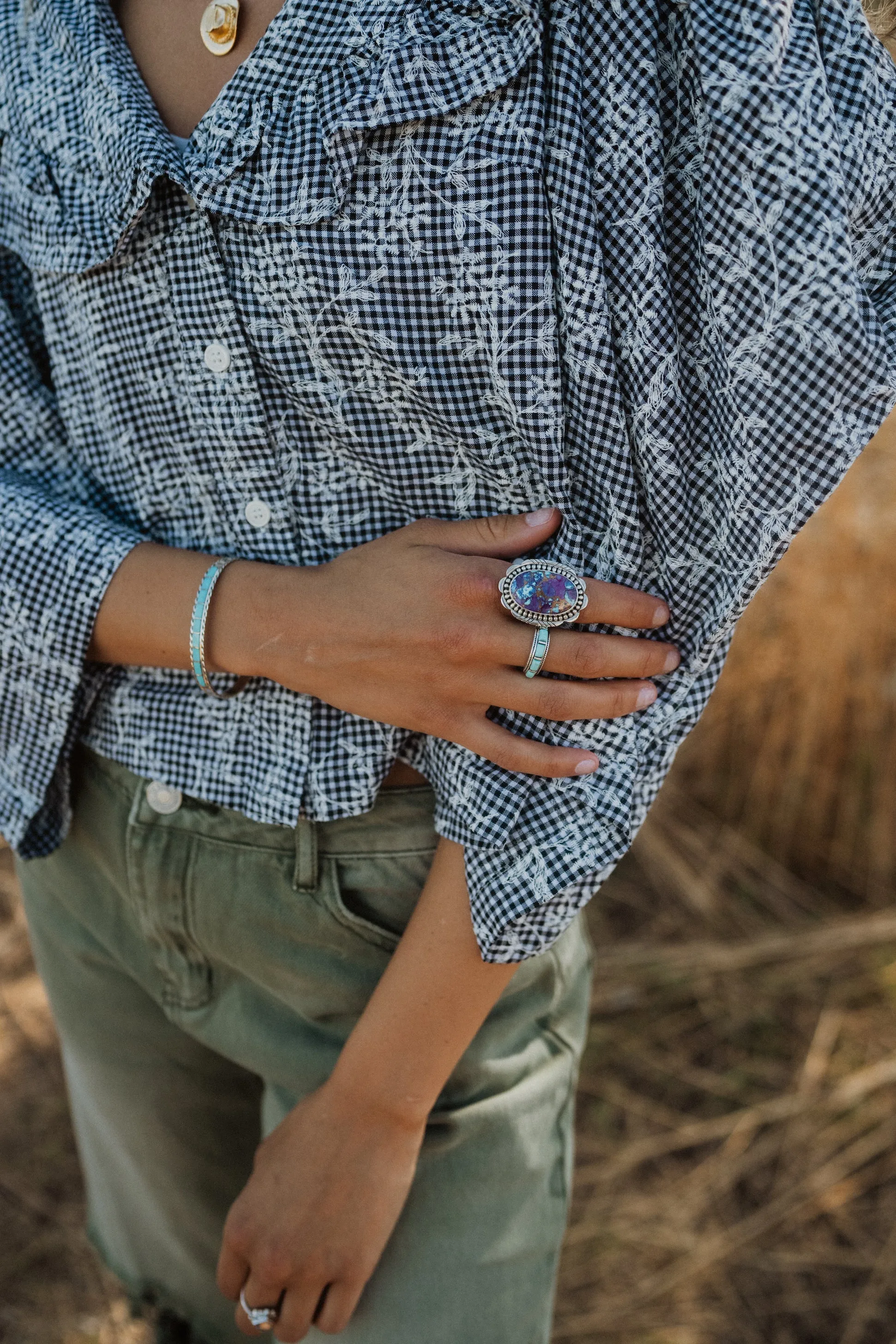 Elias Ring | Turquoise sold by Goldie Lew product image thumbnail 4