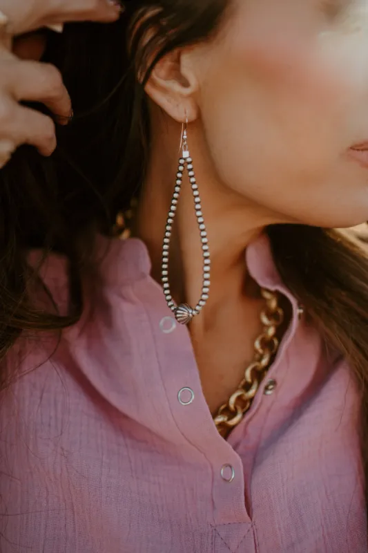 Shirley Earrings | Oxidized Beads sold by Goldie Lew