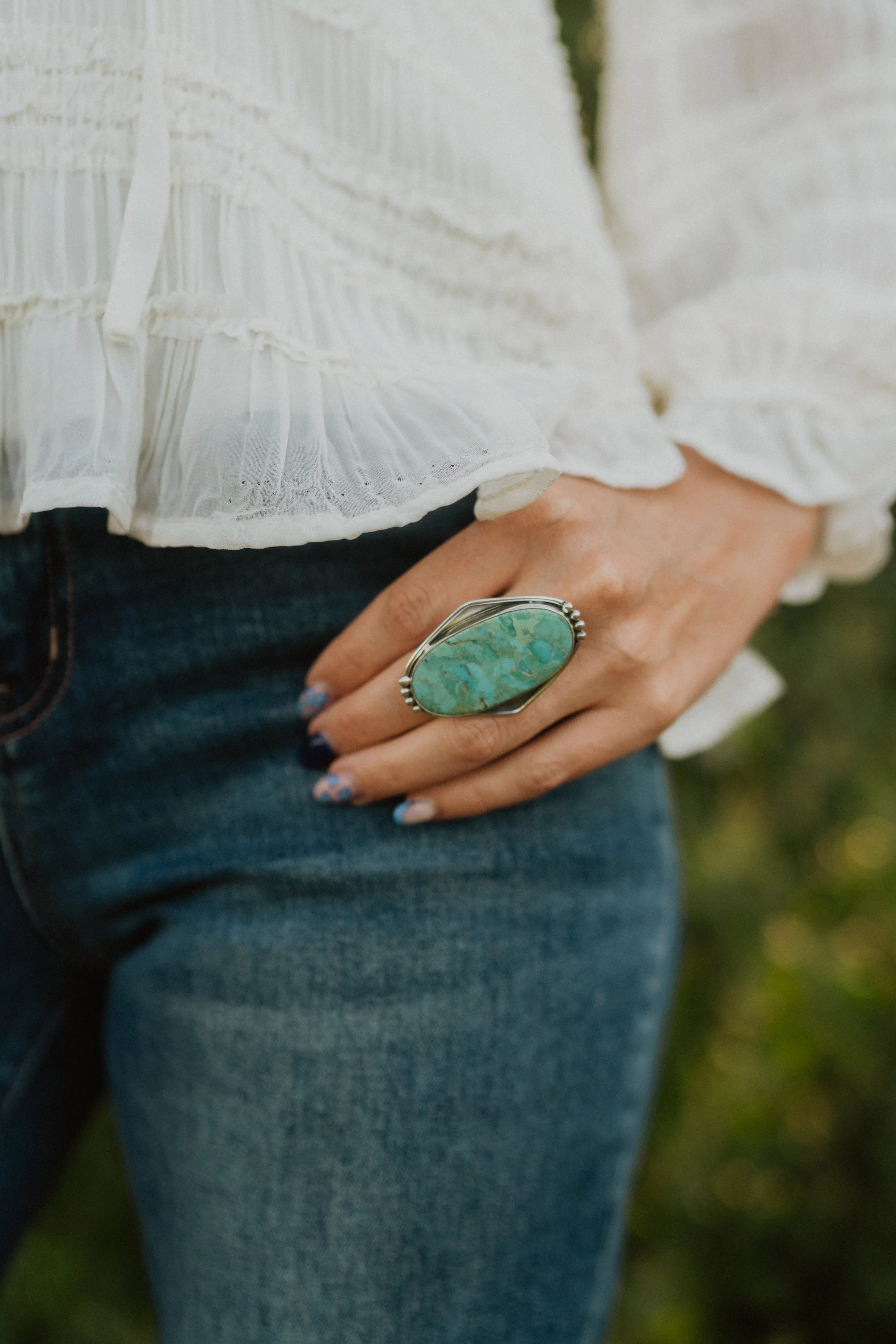 Jenni Kait Ring | Turquoise sold by Goldie Lew
