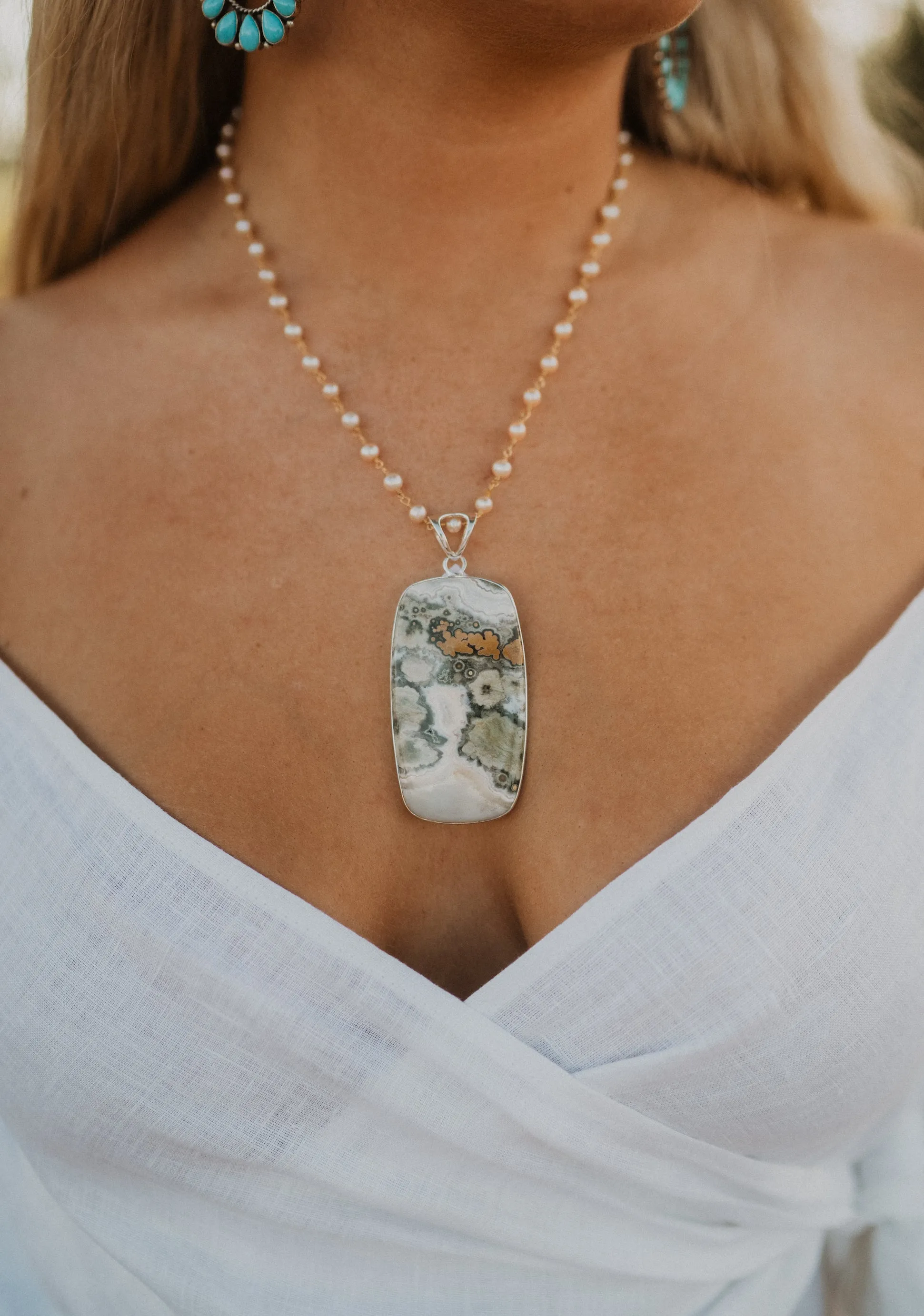 Rosaleen Necklace | Ocean Jasper sold by Goldie Lew