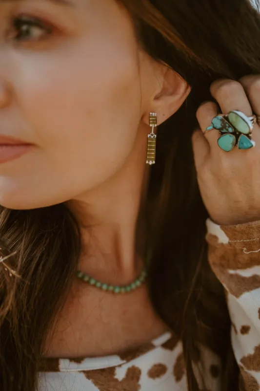 Zilly Earrings | Green - FINAL SALE sold by Goldie Lew