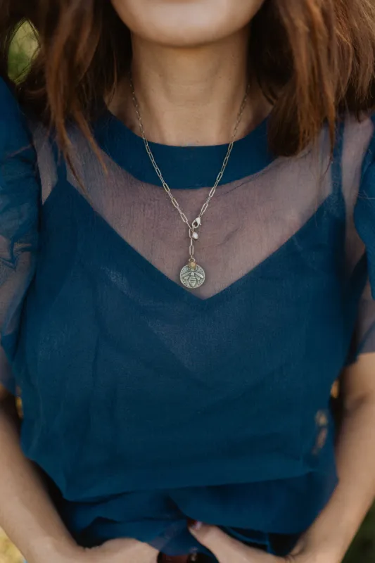 Bee Necklace | #1 | Silver sold by Goldie Lew