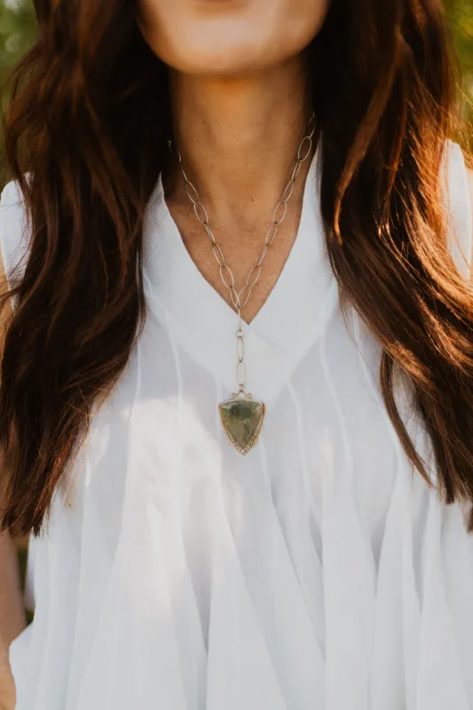 Fern Necklace | Moss Agate - FINAL SALE sold by Goldie Lew