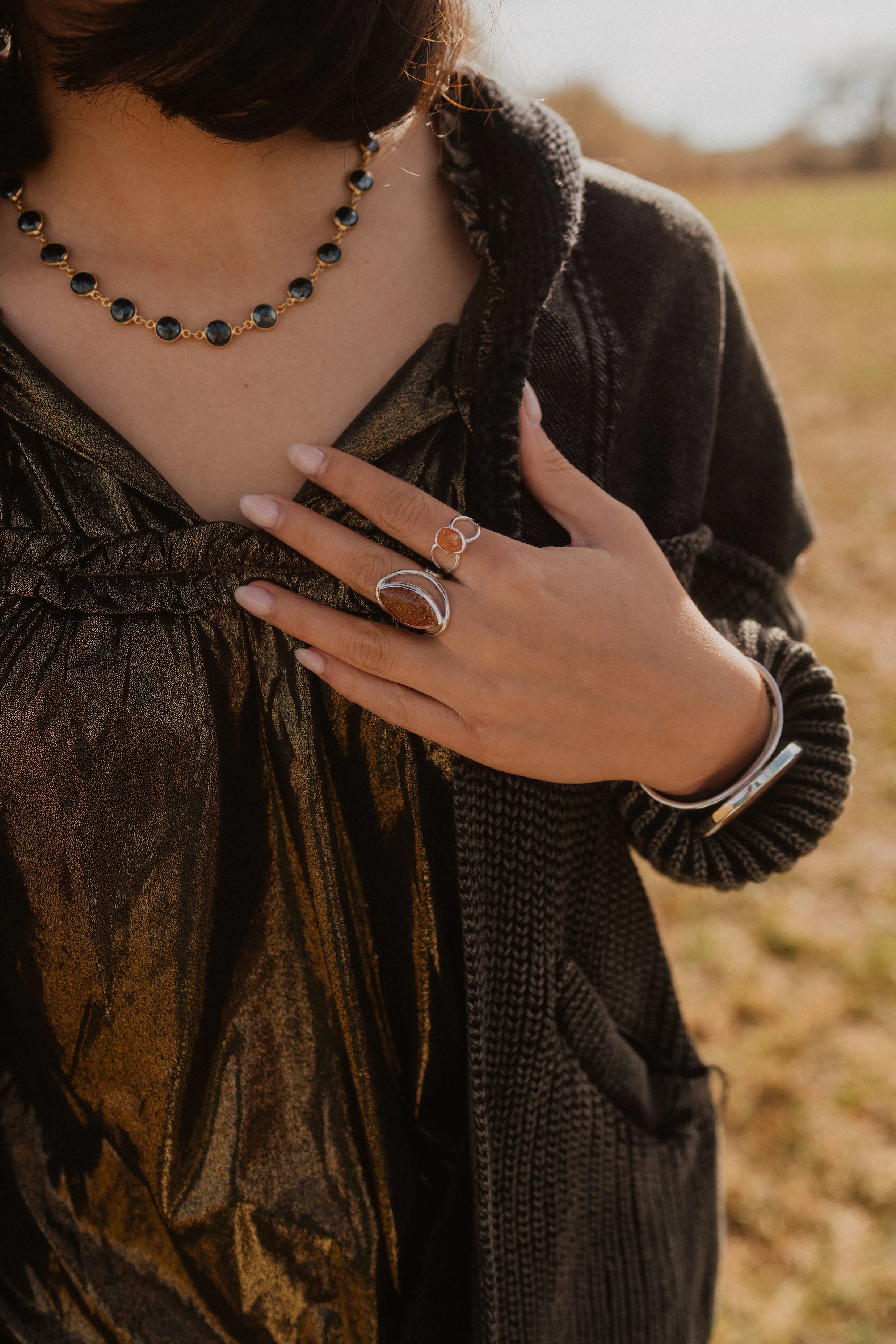 Lumi Ring | Fanta Garnet sold by Goldie Lew product image thumbnail 3