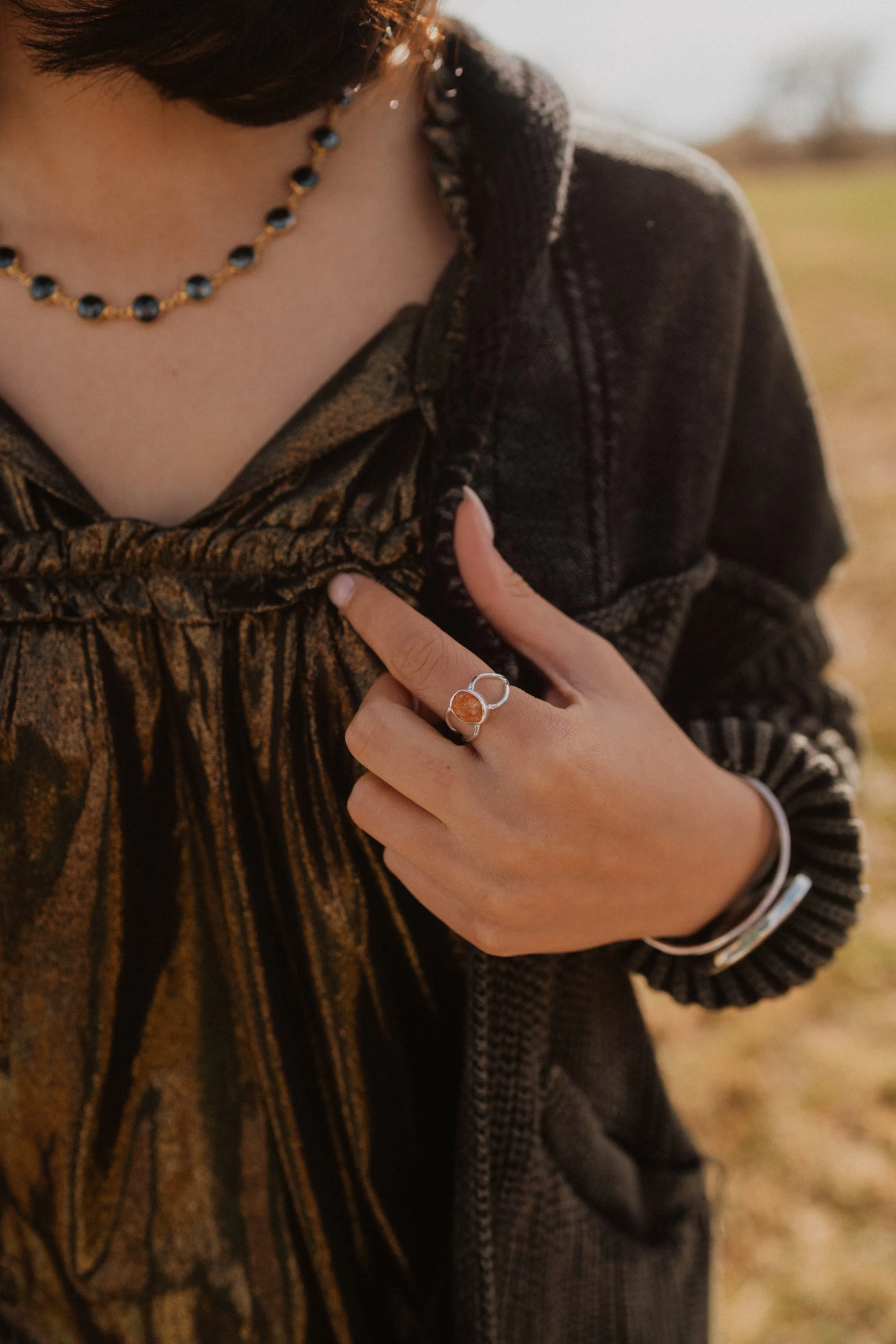 Lumi Ring | Fanta Garnet sold by Goldie Lew product image thumbnail 2