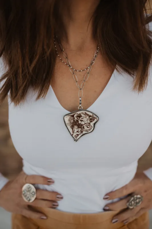 Brown Bullwinkle Pendant sold by Goldie Lew