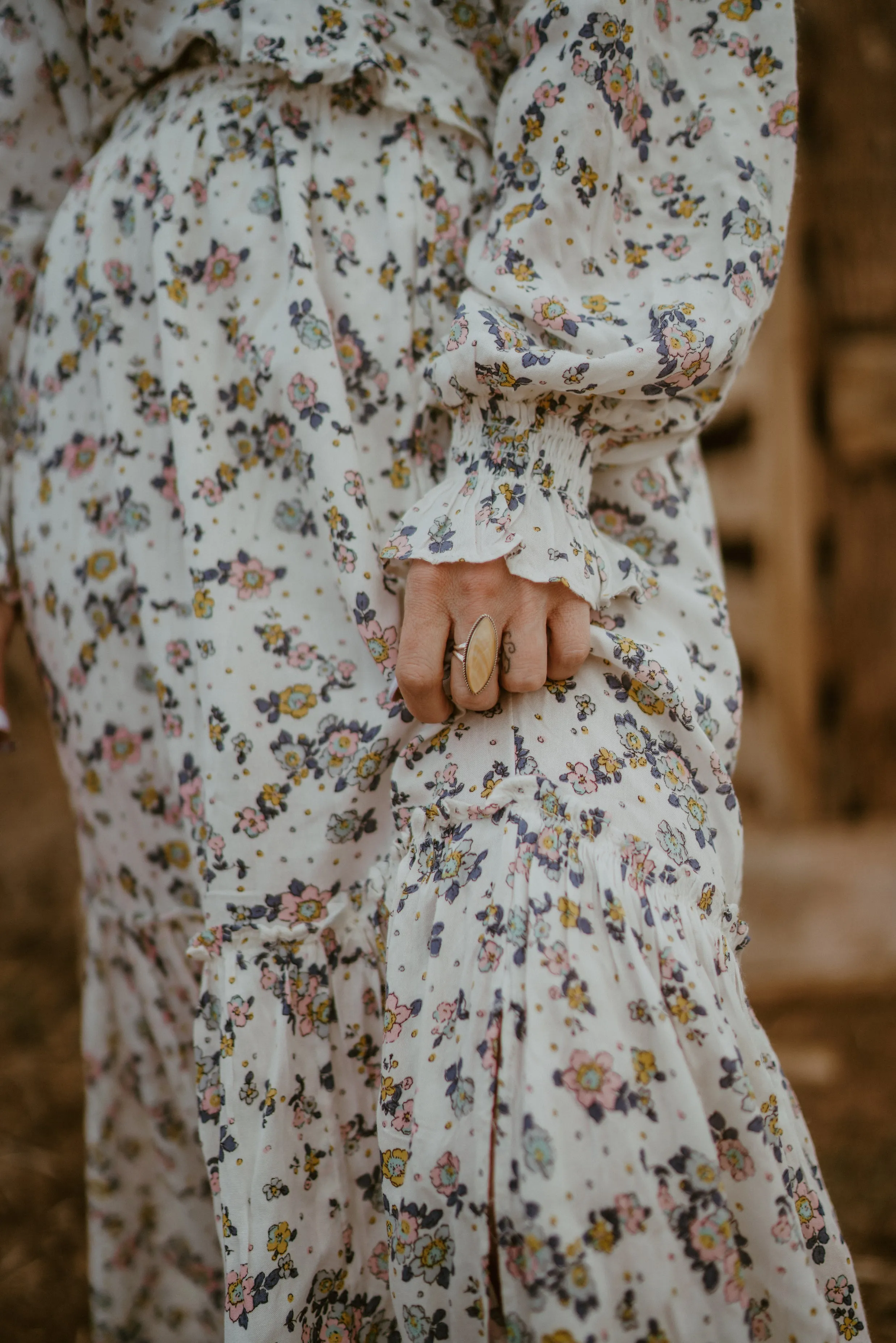 Eliana Ring | Yellow Mother of Pearl sold by Goldie Lew product image thumbnail 4