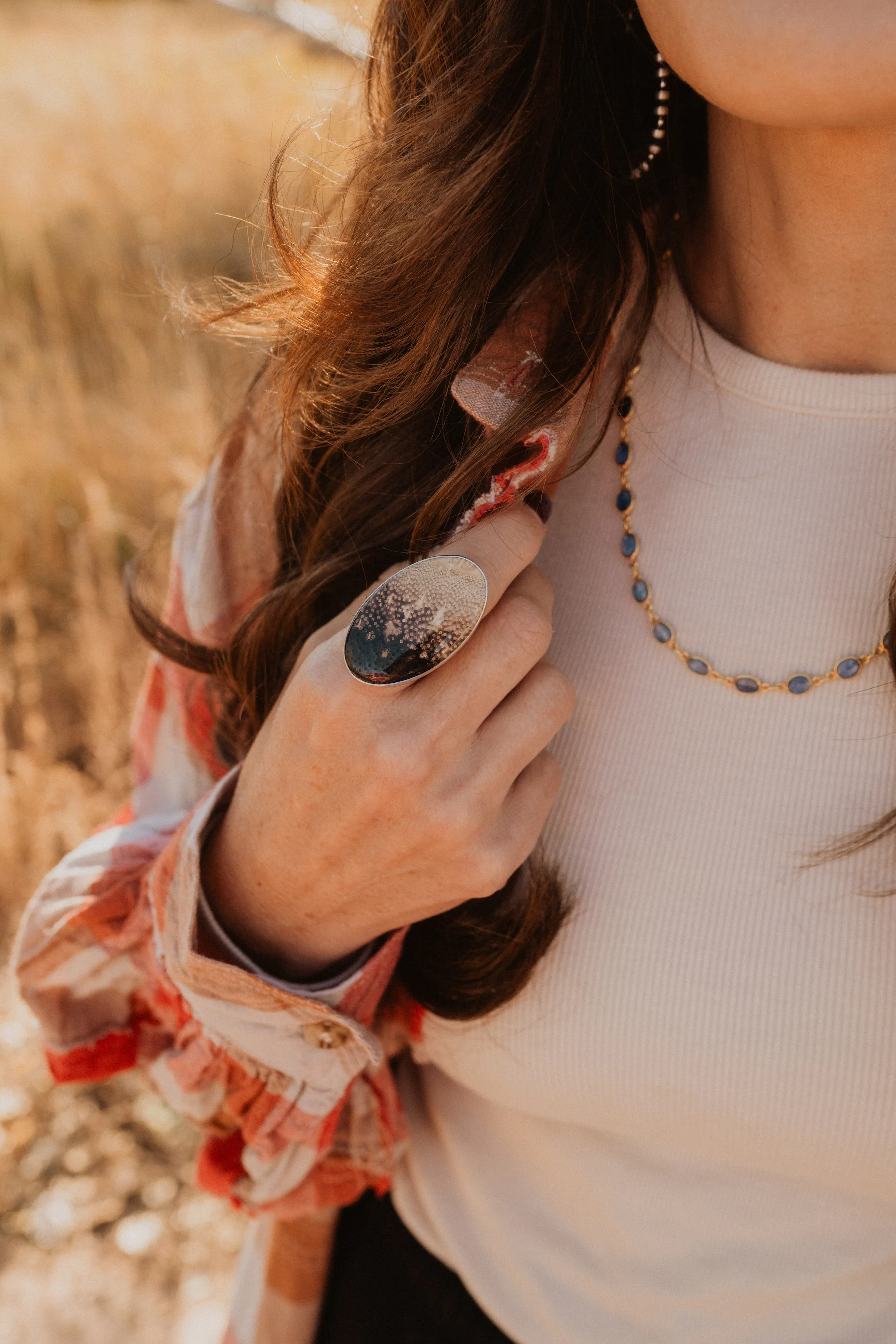 Addison Ring | Palmwood Jasper sold by Goldie Lew product image thumbnail 3