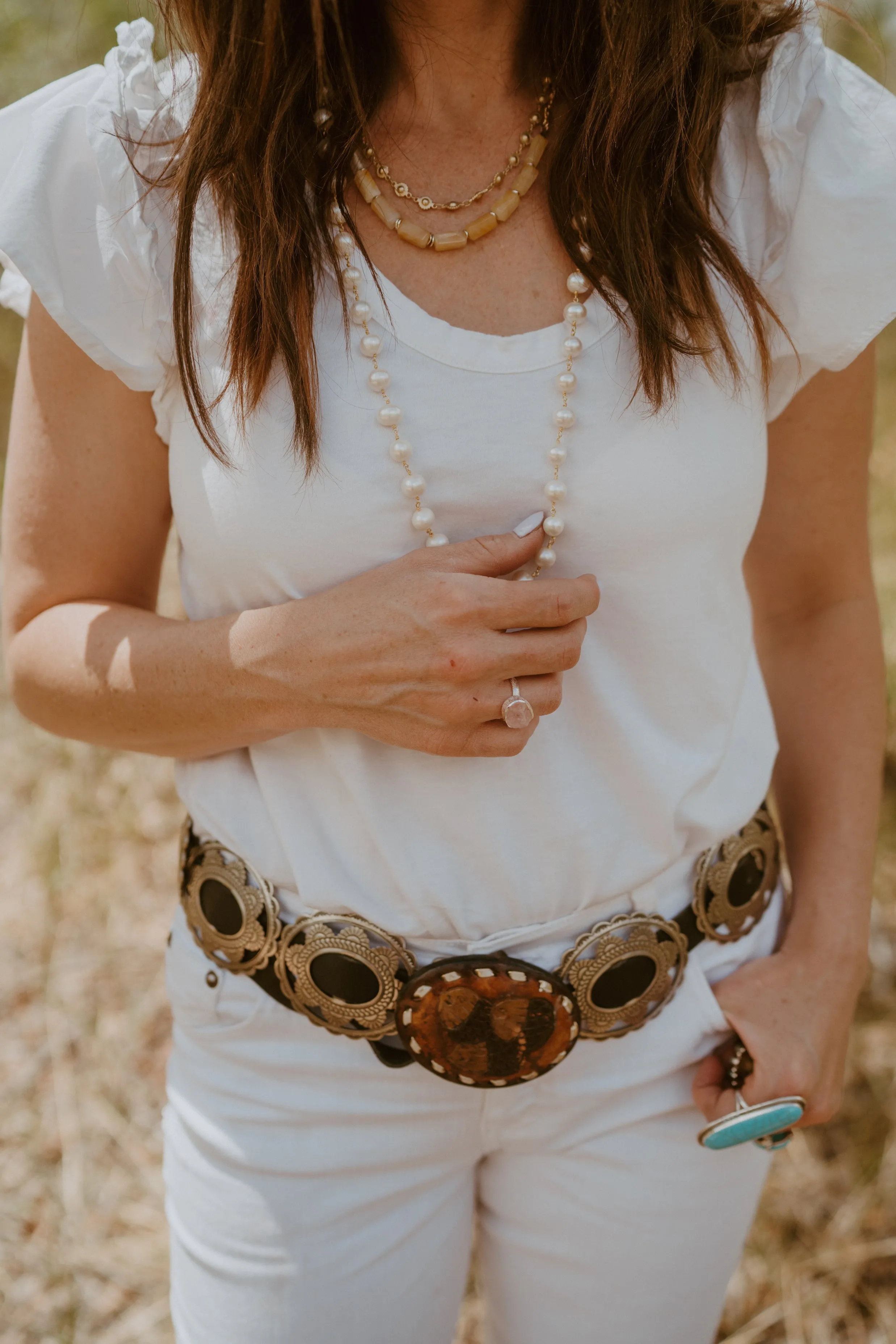 Ximena Ring | #1 | Rough Rose Quartz - FINAL SALE sold by Goldie Lew product image thumbnail 4
