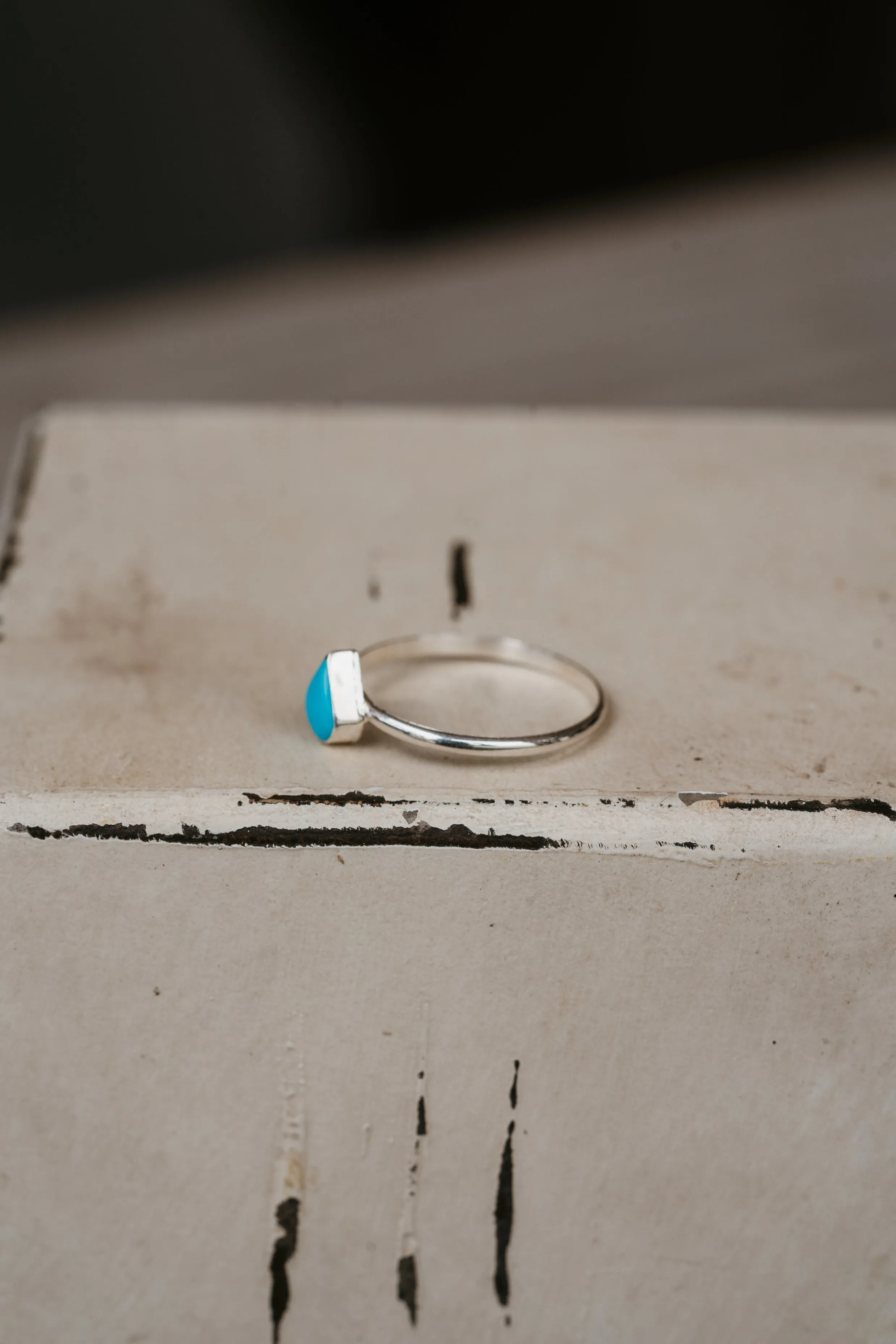 Tiny Teardrop Ring | Turquoise sold by Goldie Lew product image thumbnail 2