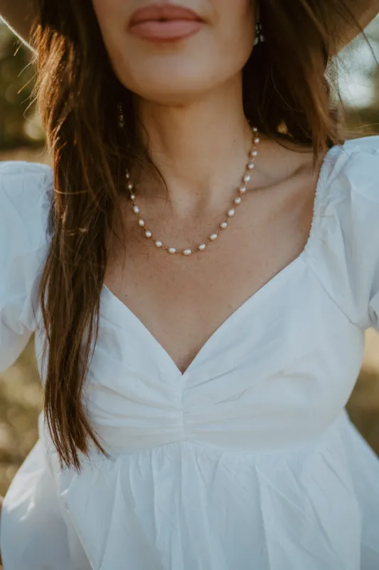 Pinky Pearl Necklace | Gold sold by Goldie Lew