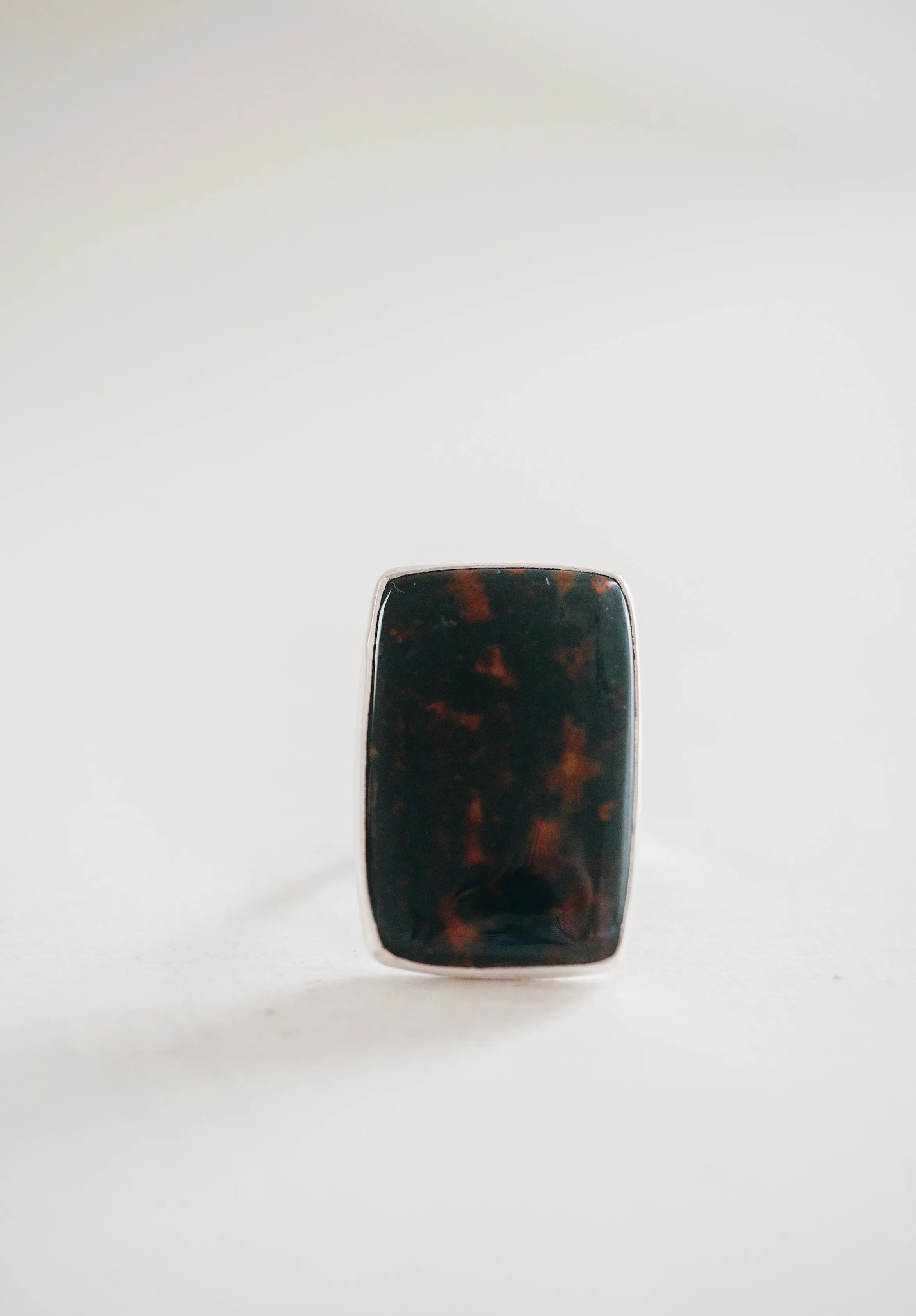 Velvette Ring | Rectangle | Blood Stone sold by Goldie Lew
