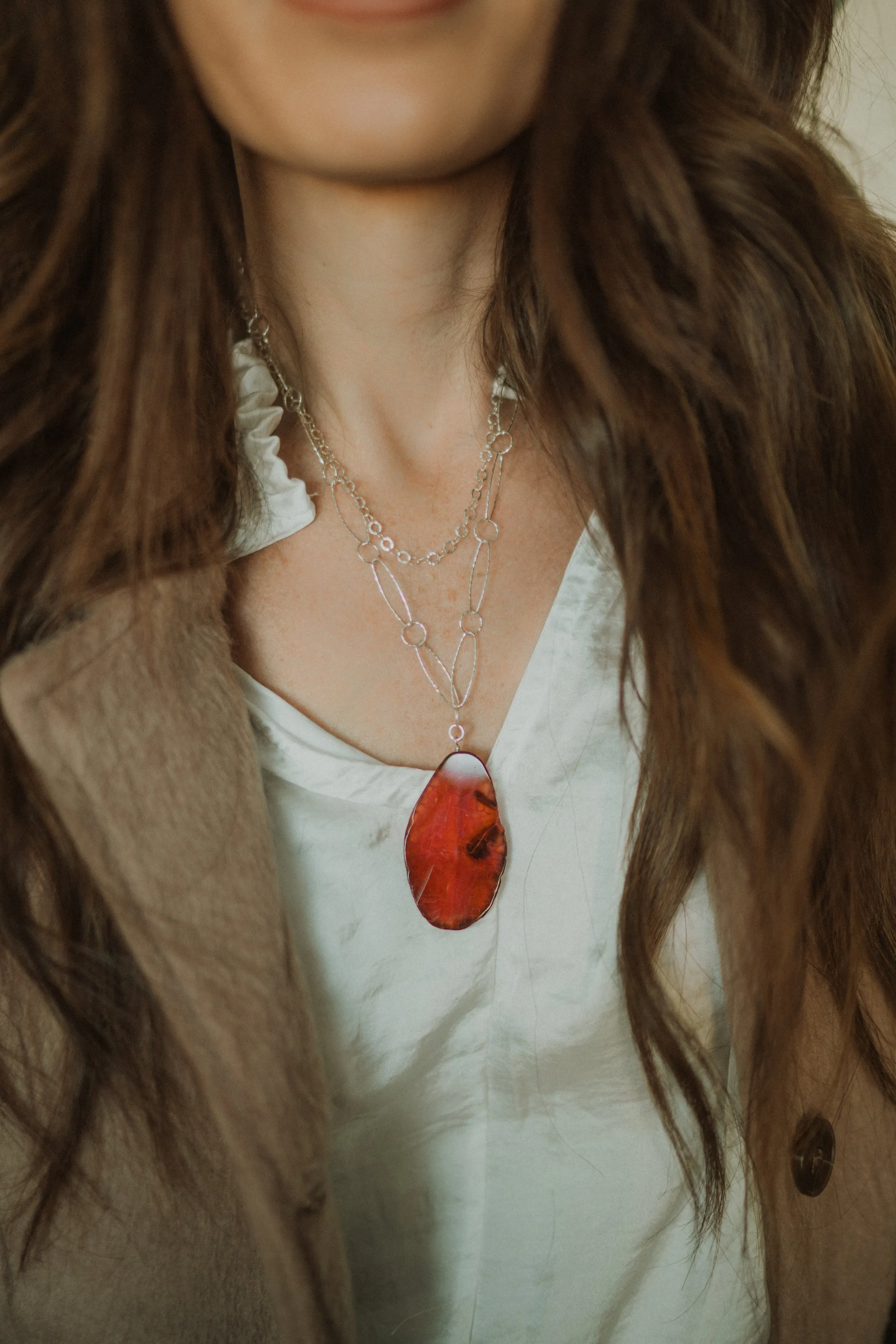 Kyree Necklace | Red Agate - FINAL SALE sold by Goldie Lew product image thumbnail 3