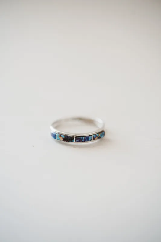 Single Bar Ring | Purple Turquoise sold by Goldie Lew