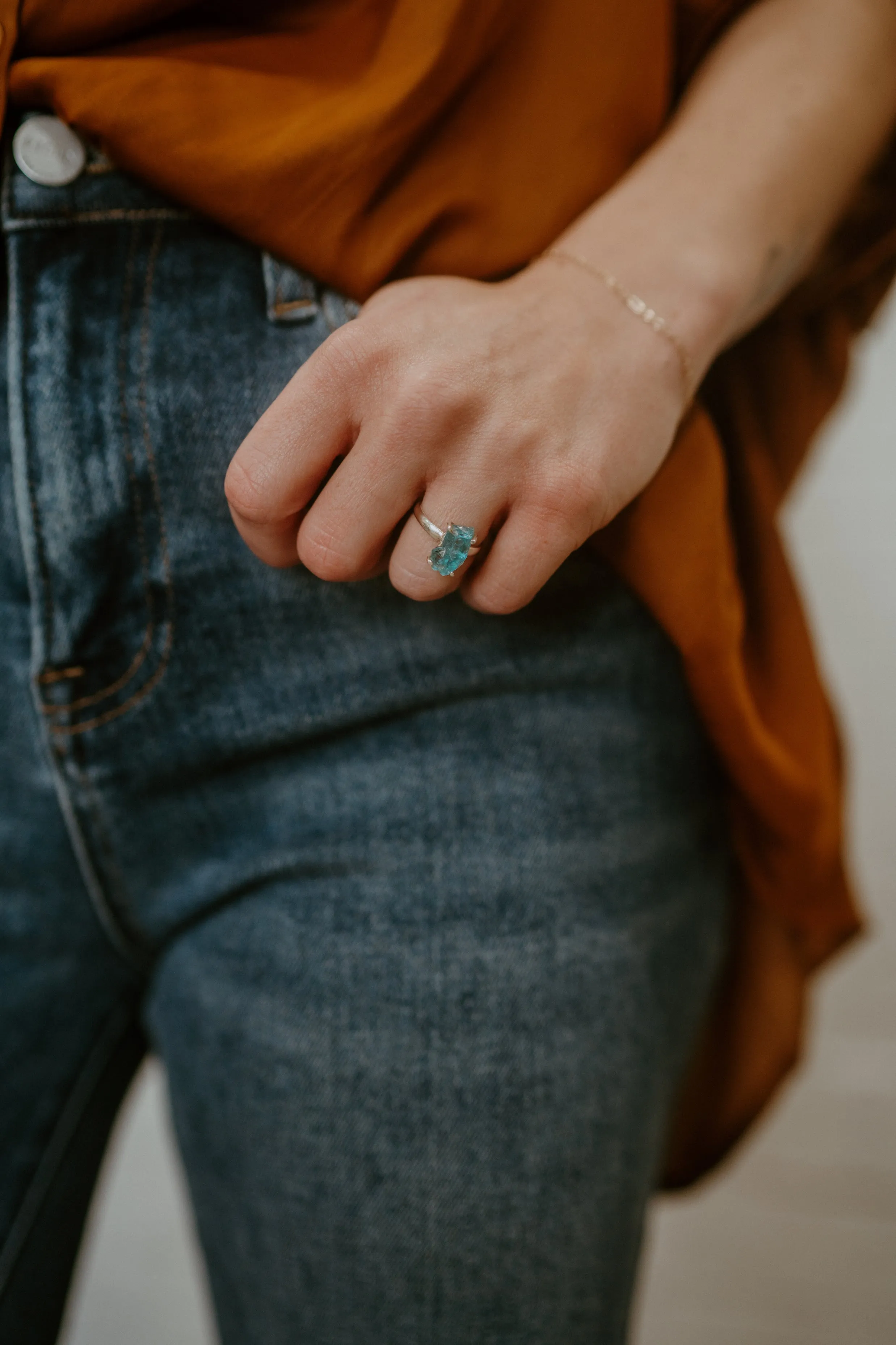 Eleanor Ring | Blue Apatite - FINAL SALE sold by Goldie Lew product image thumbnail 2