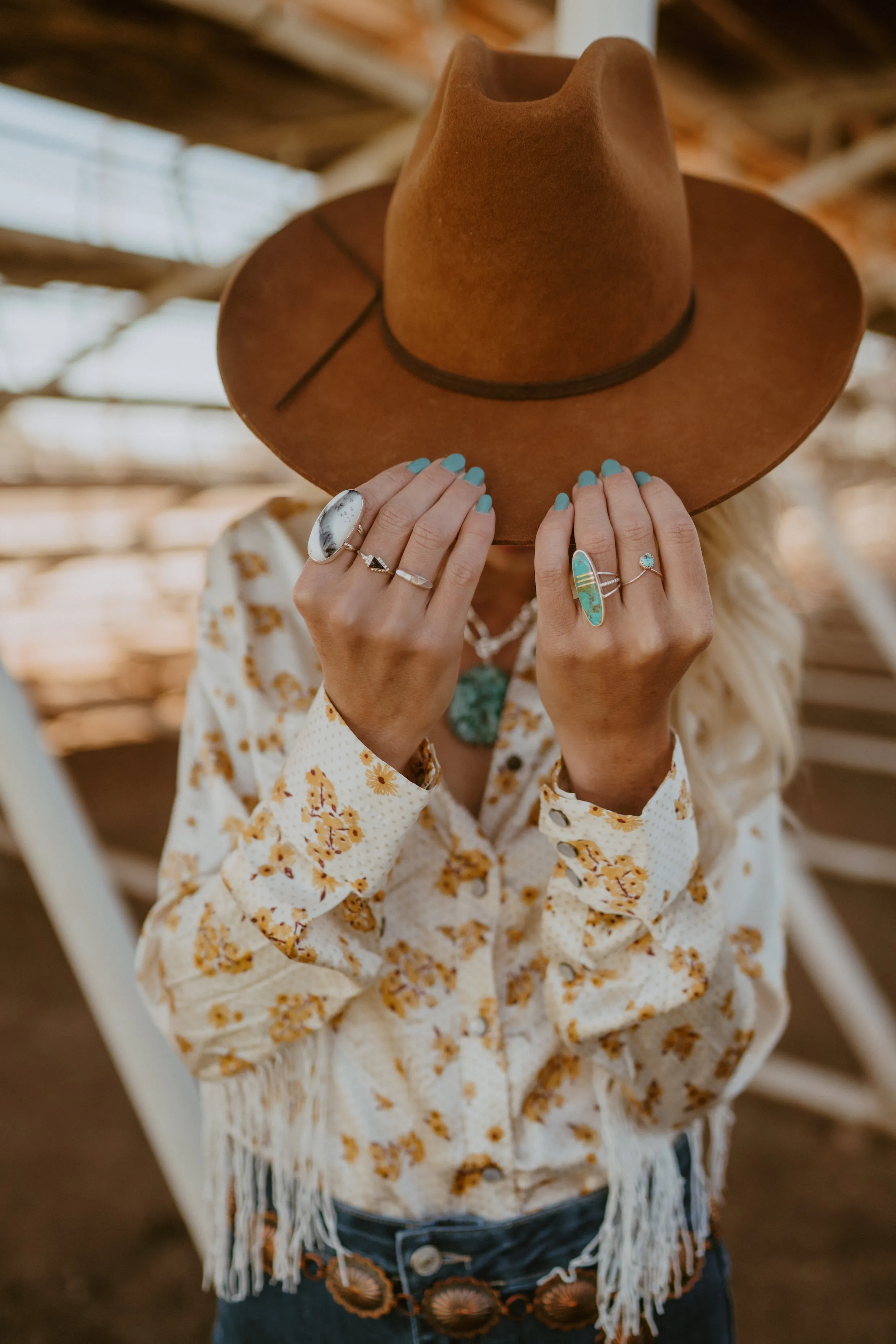 Bluebell Fields Ring | Turquoise - FINAL SALE sold by Goldie Lew product image thumbnail 4