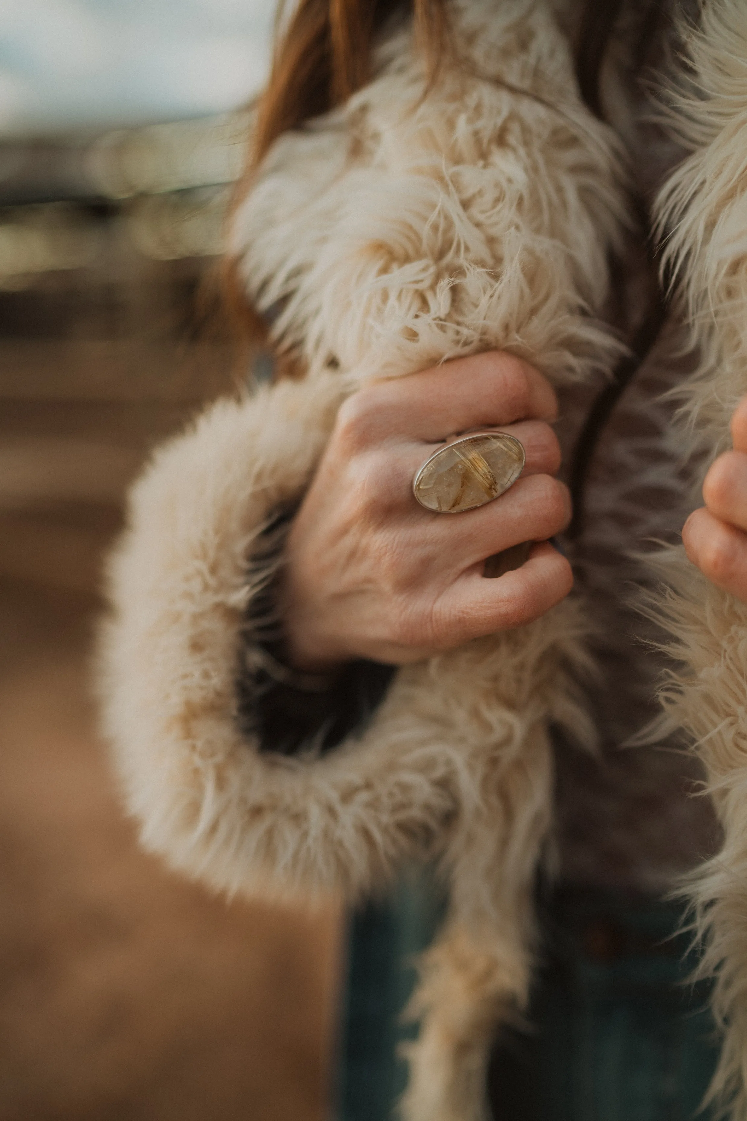 Marie Ring | Golden Rutile sold by Goldie Lew product image thumbnail 2