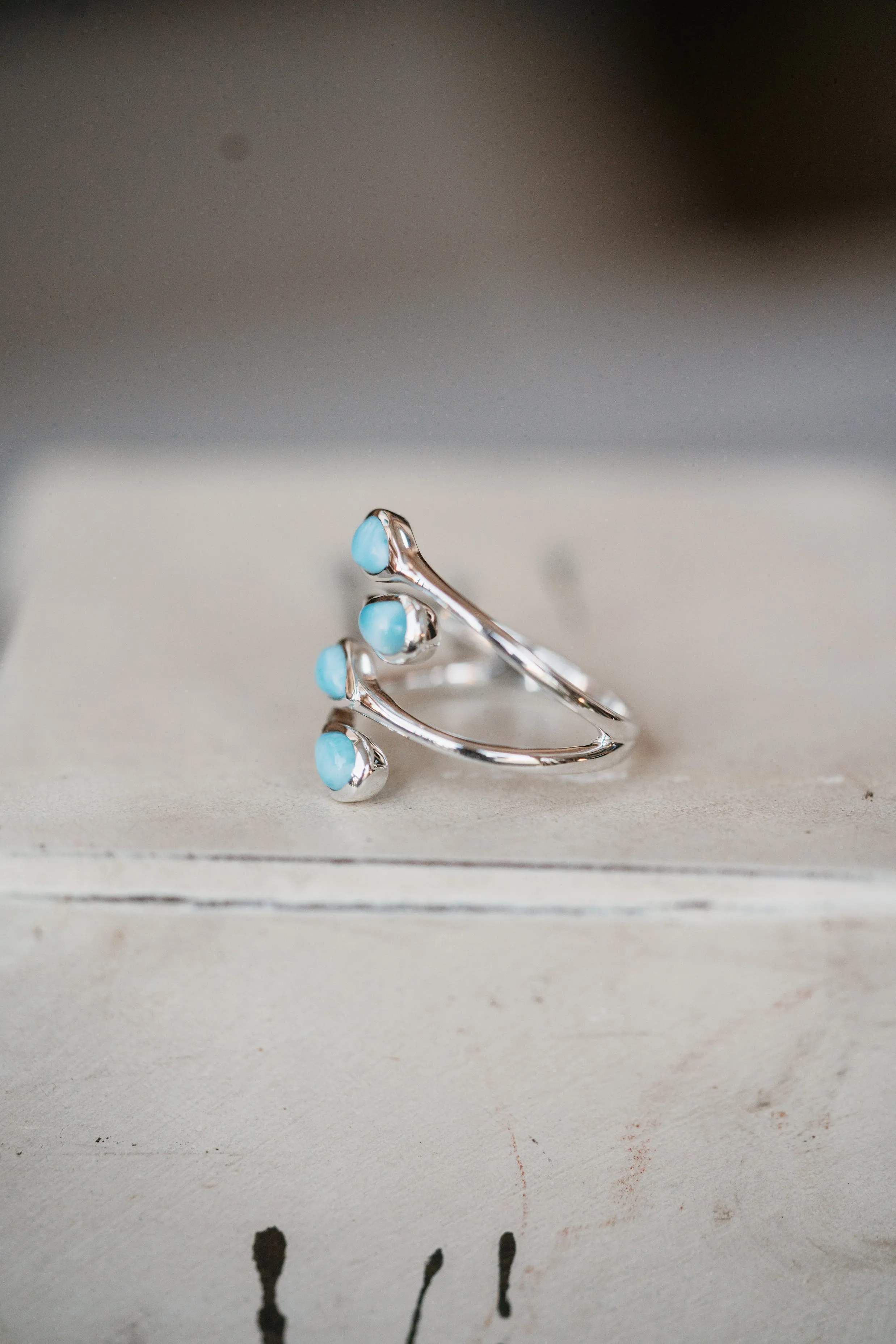 Phillip Ring | Larimar sold by Goldie Lew product image thumbnail 2