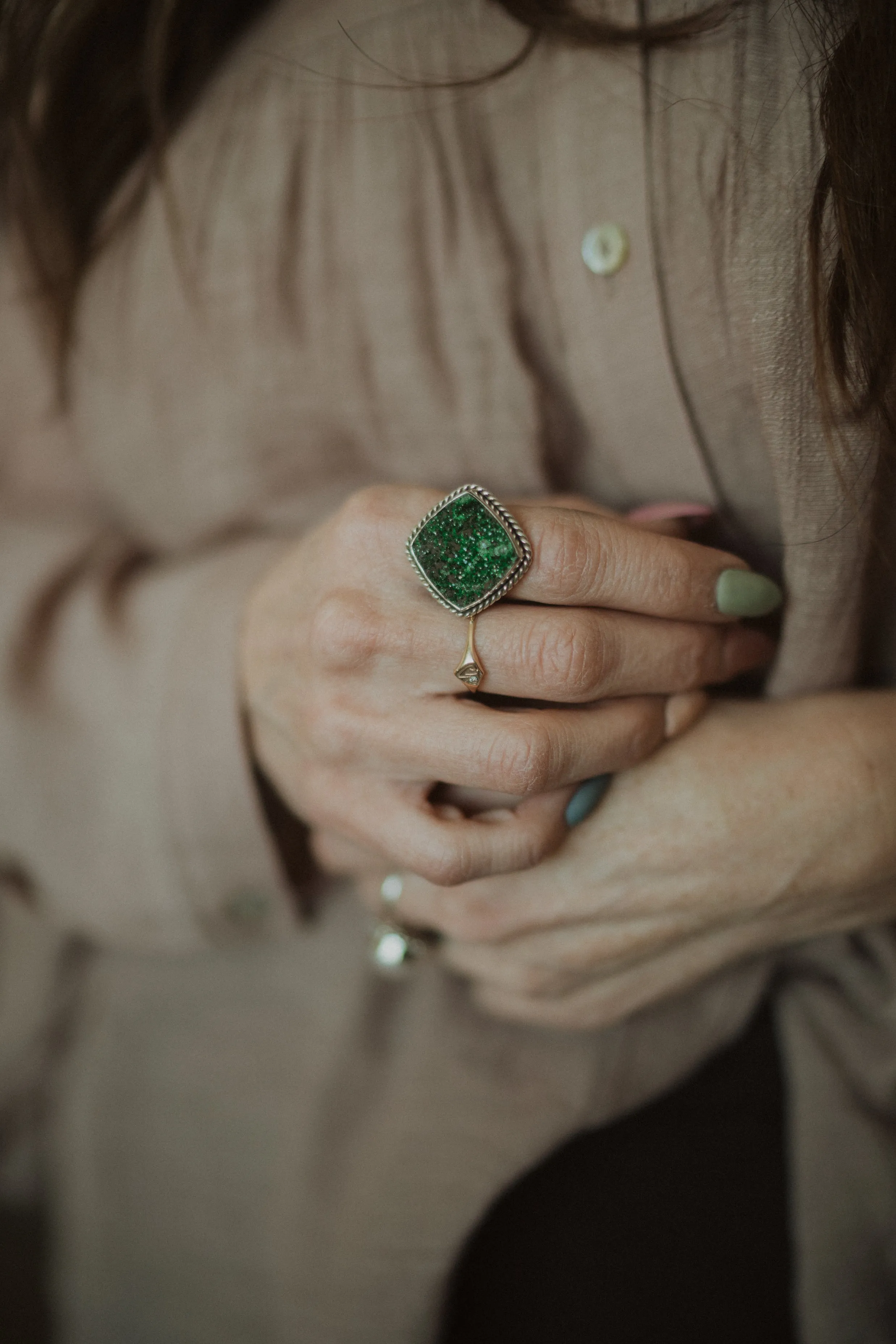 Dorothea Ring | Uvaroite sold by Goldie Lew product image thumbnail 3