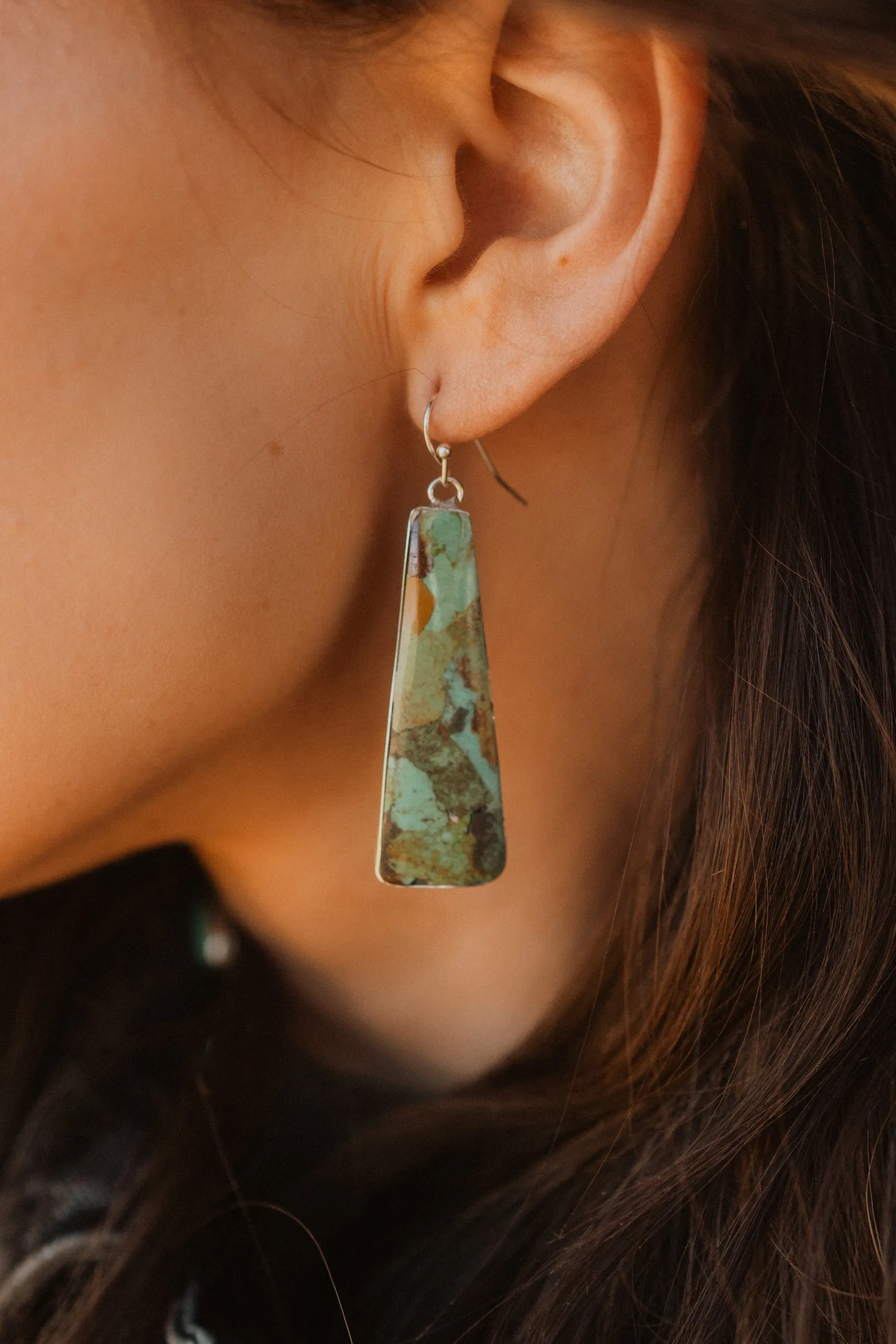 Alba Earrings | Turquoise sold by Goldie Lew product image thumbnail 3