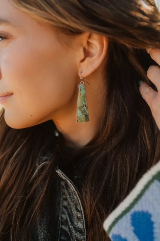 Alba Earrings | Turquoise sold by Goldie Lew