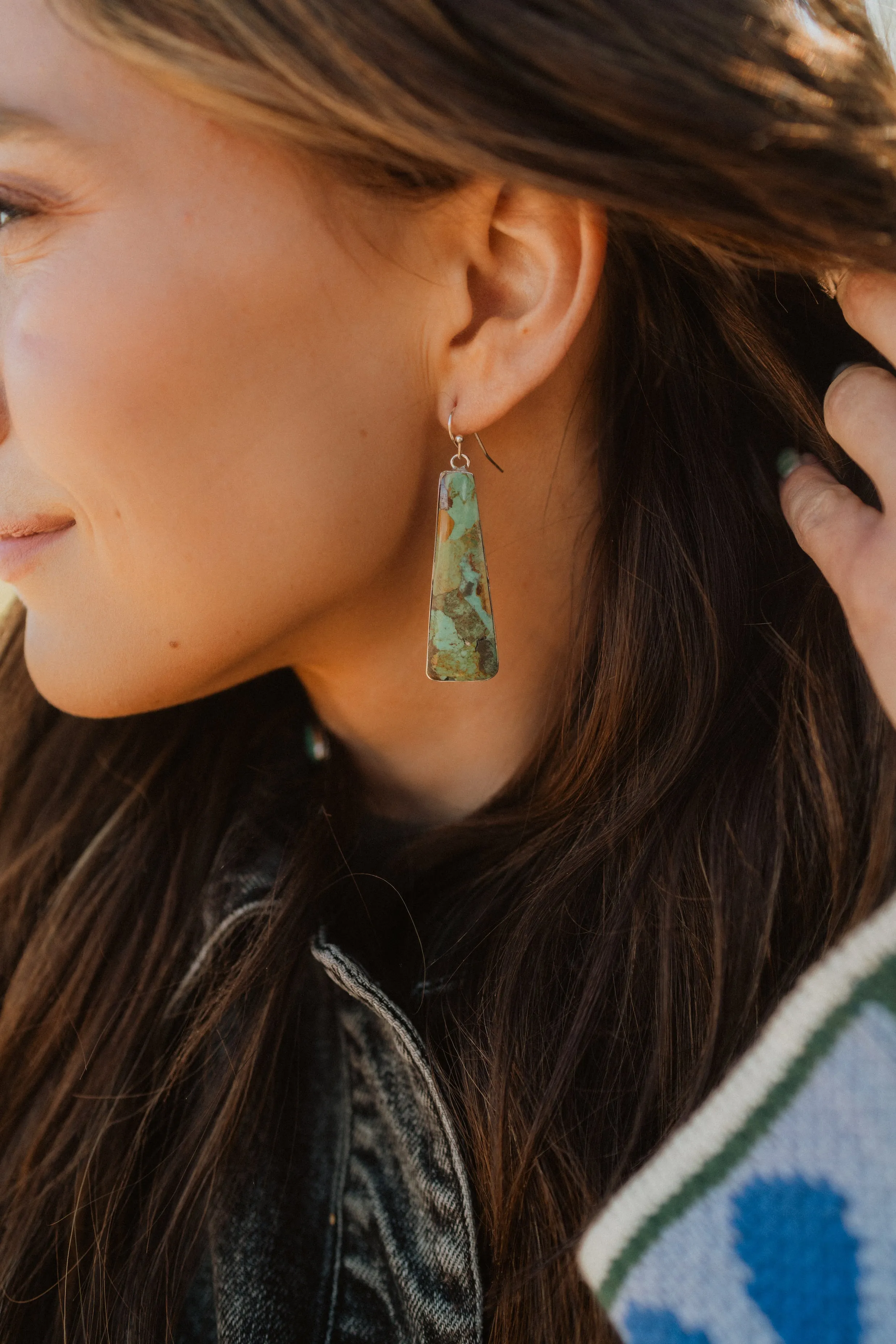 Alba Earrings | Turquoise sold by Goldie Lew