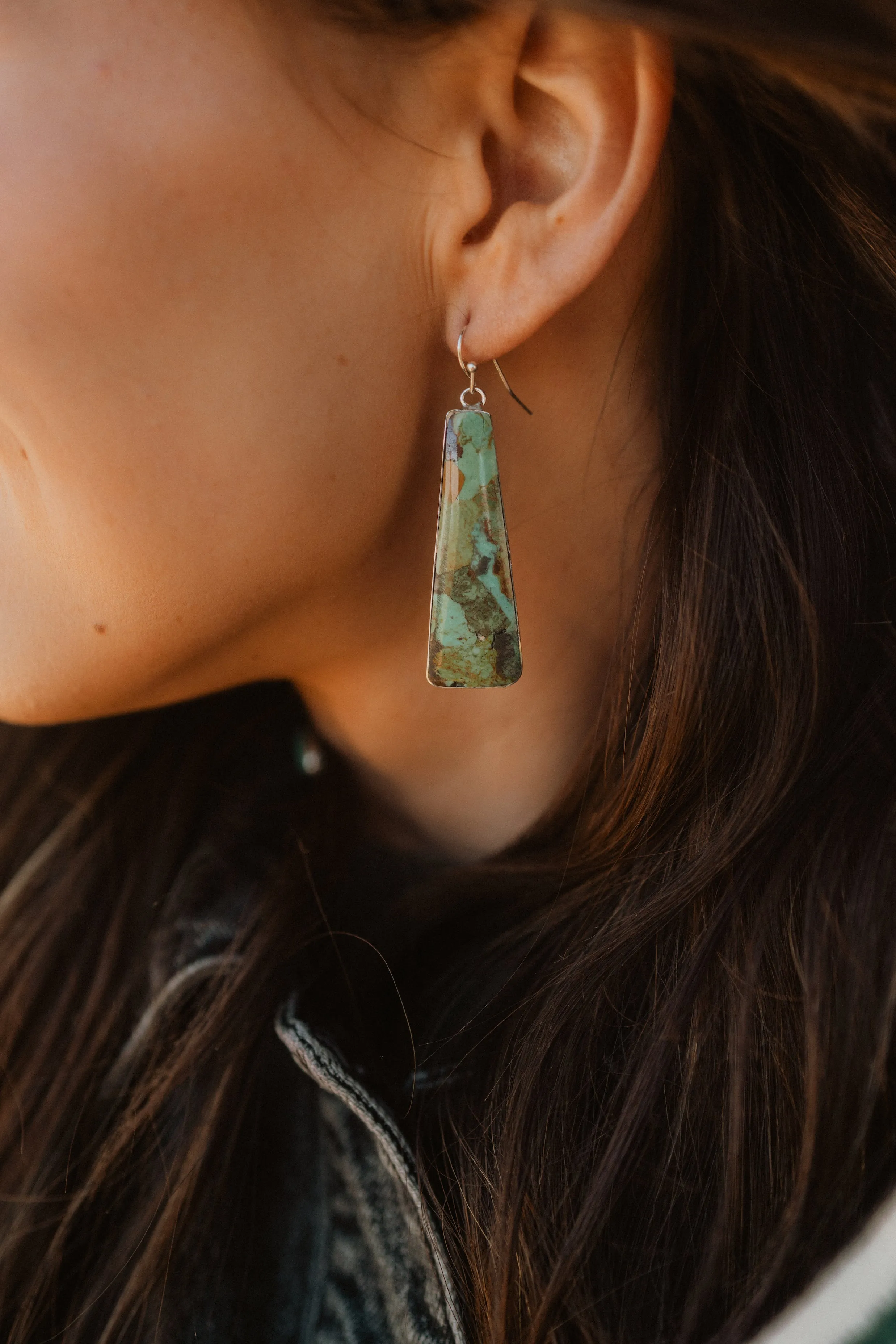 Alba Earrings | Turquoise sold by Goldie Lew product image thumbnail 2