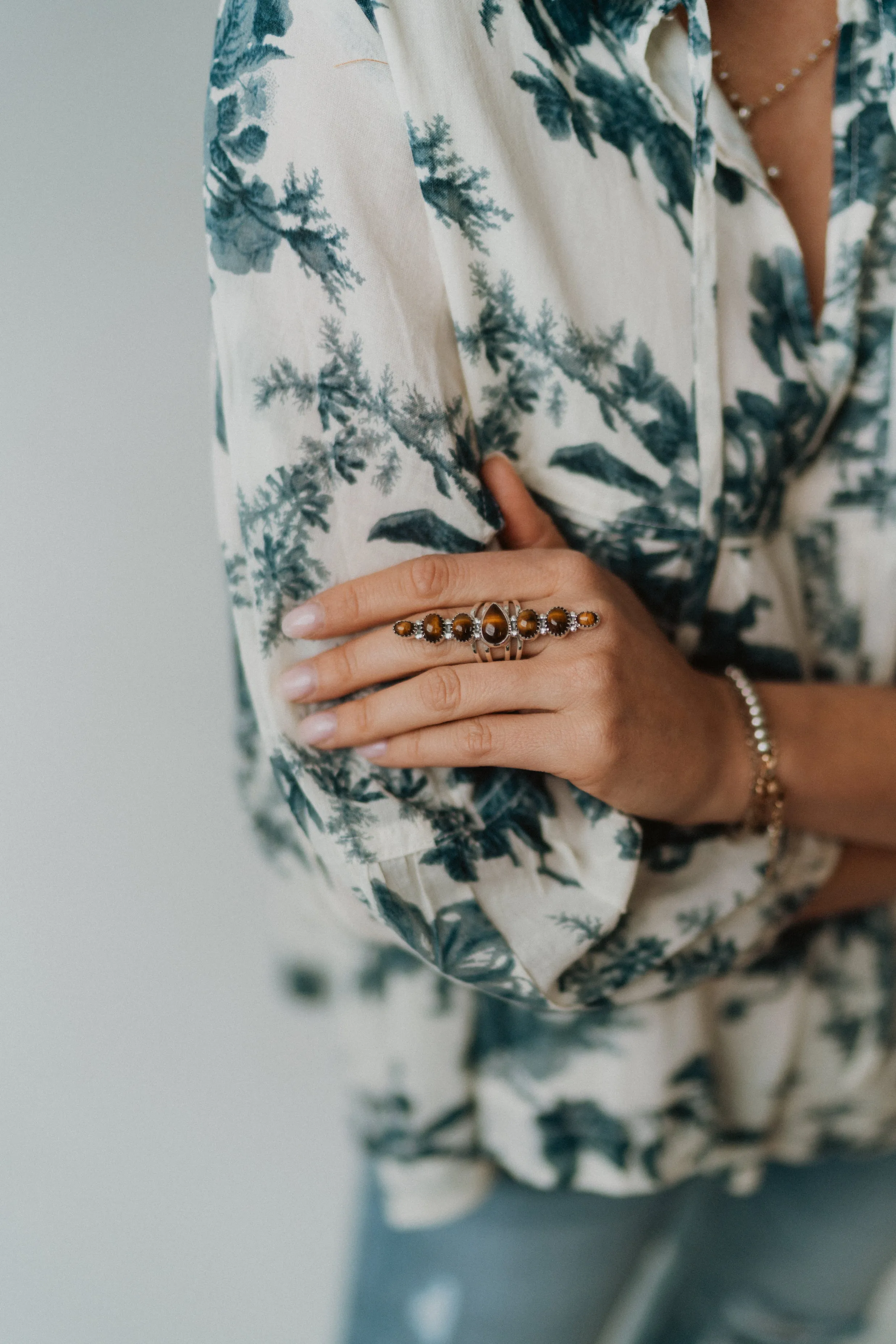 Salihah Ring | Tiger's Eye sold by Goldie Lew product image thumbnail 3