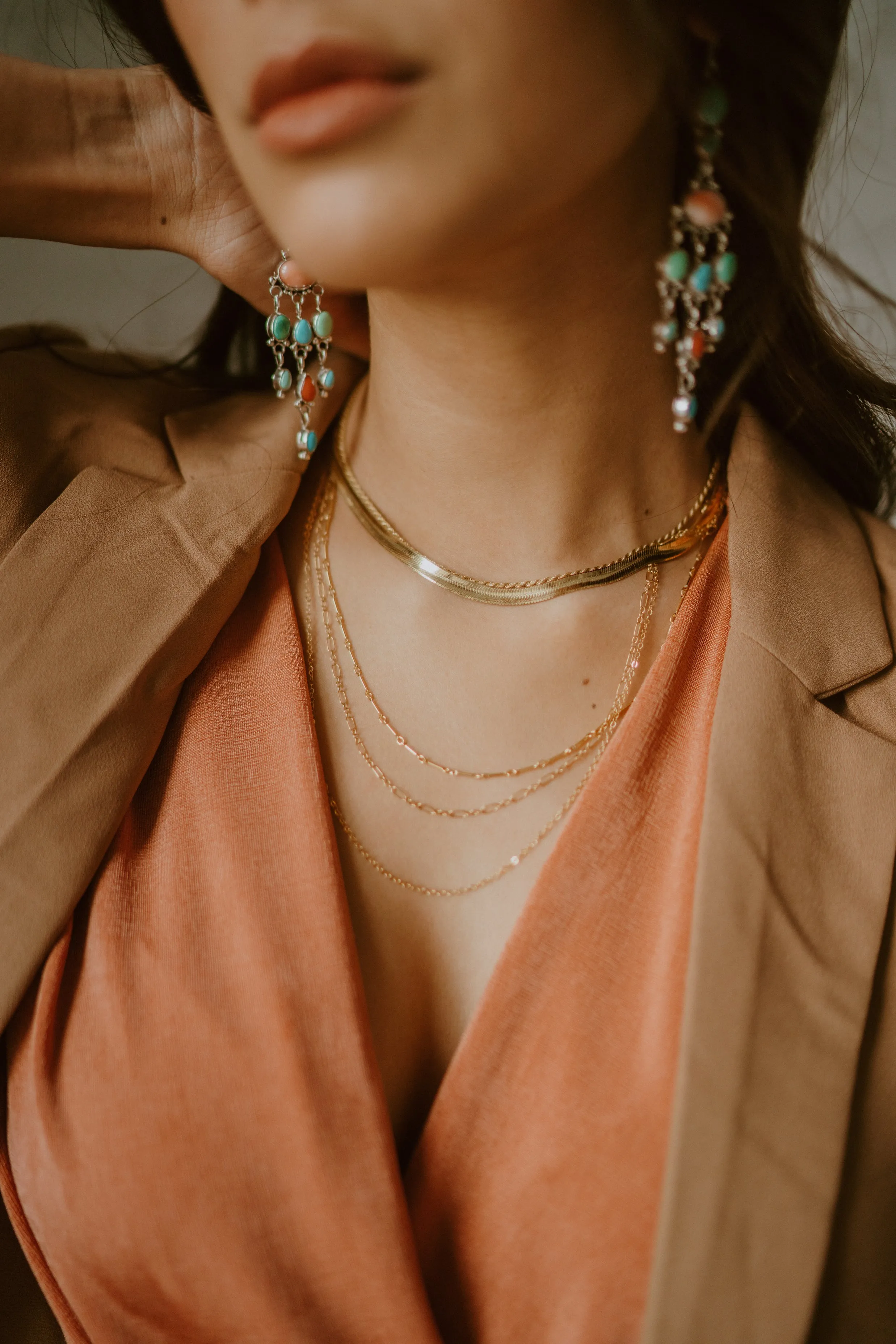 Gold Necklace Set #7 sold by Goldie Lew product image thumbnail 4