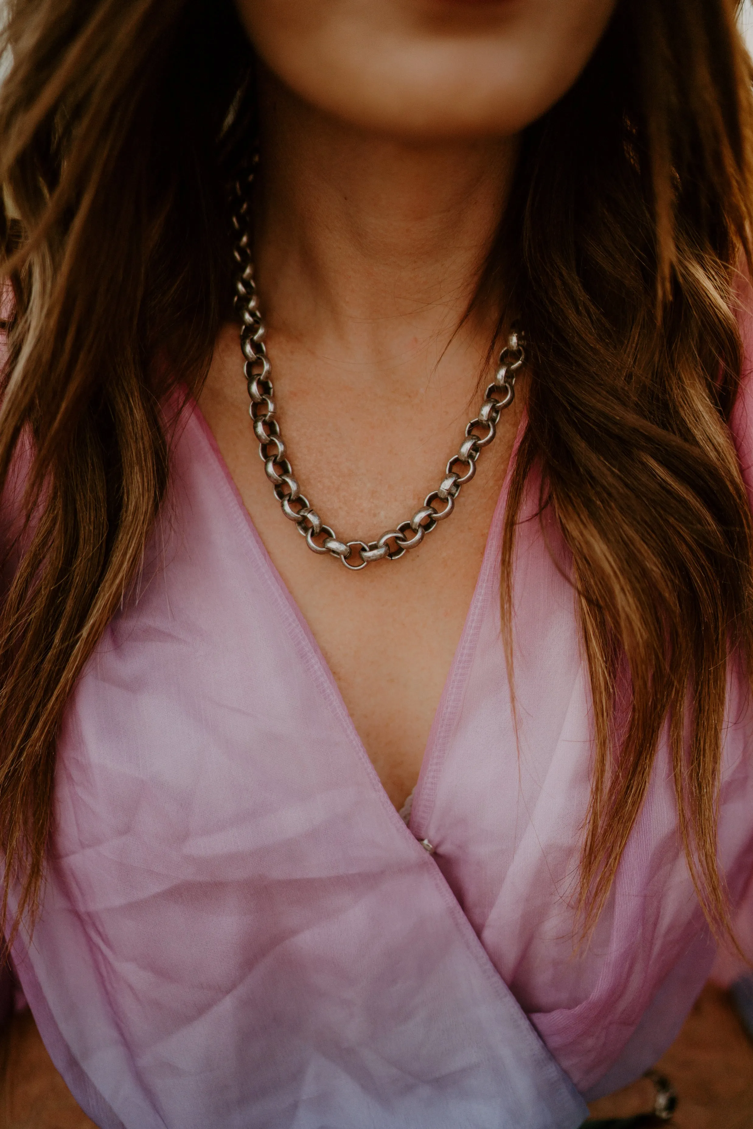 Chunky Silver Necklace | #4 sold by Goldie Lew product image thumbnail 4