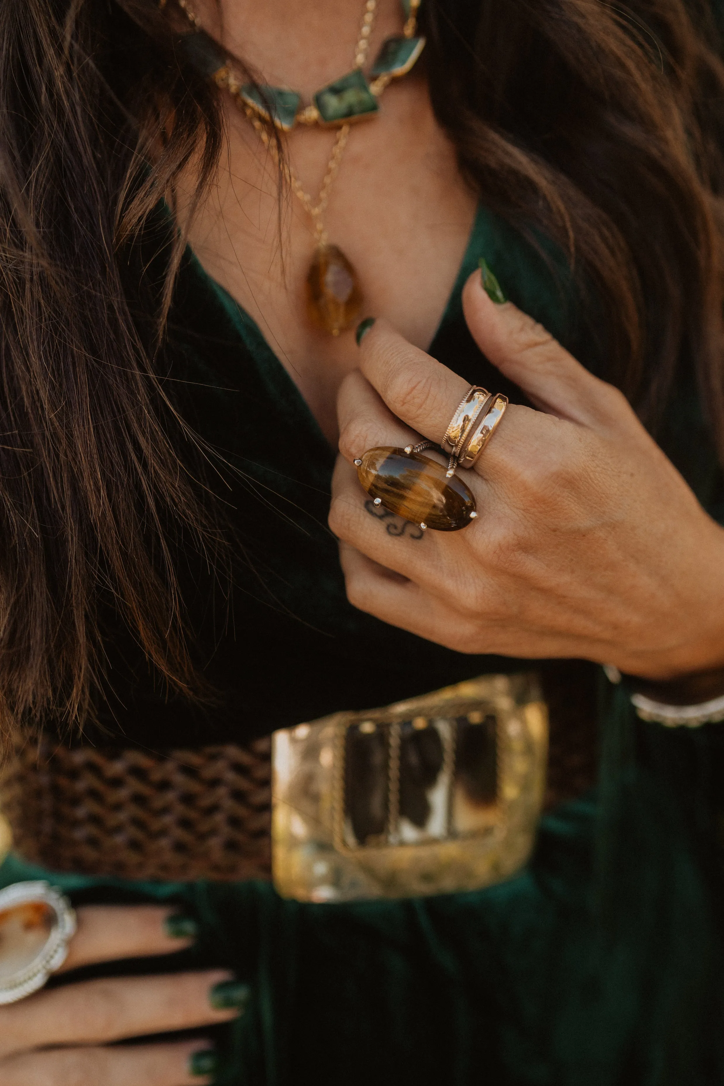 Lynn Ring | Tiger's Eye sold by Goldie Lew product image thumbnail 2