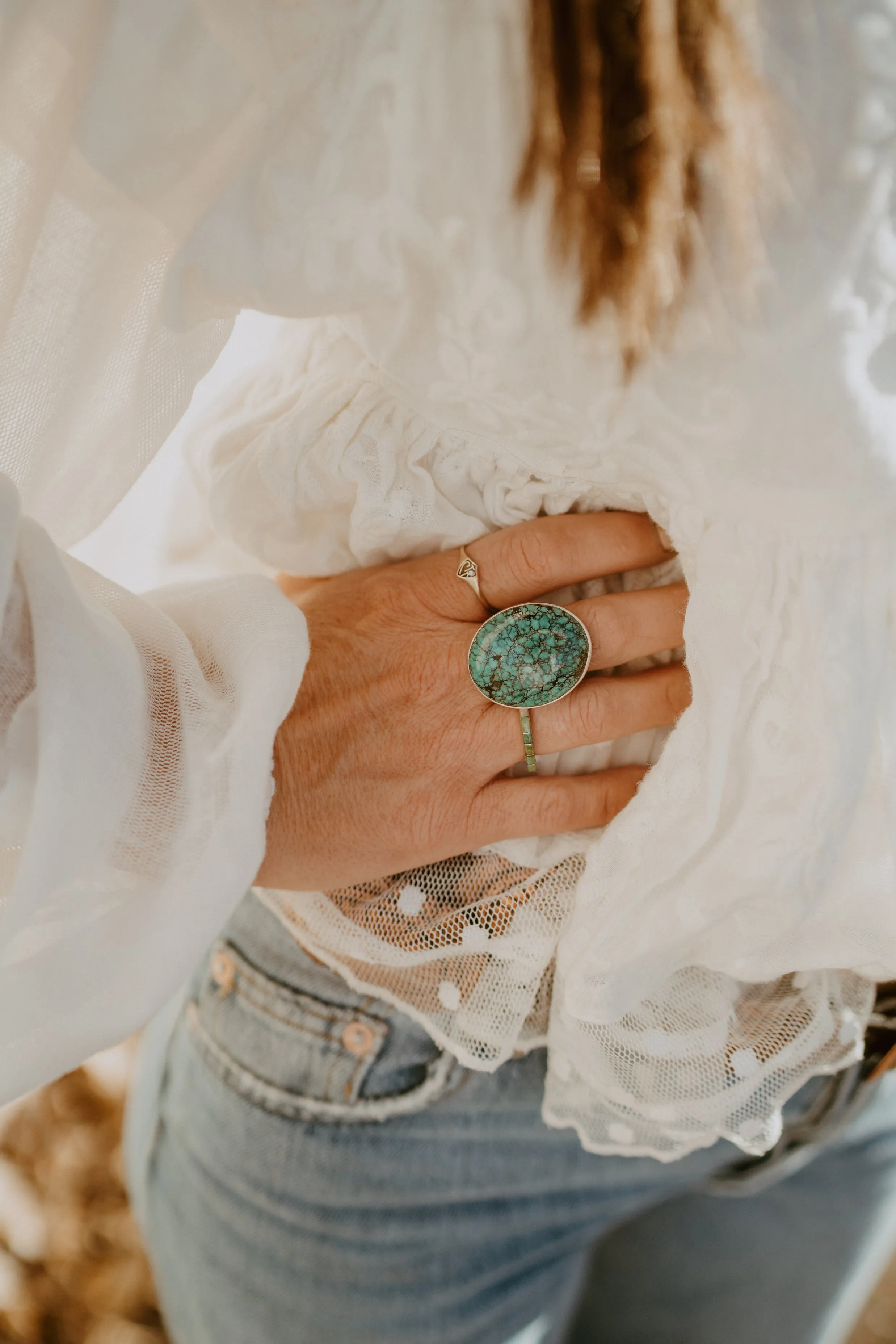 Nadia Ring | Tibetan Turquoise sold by Goldie Lew product image thumbnail 5