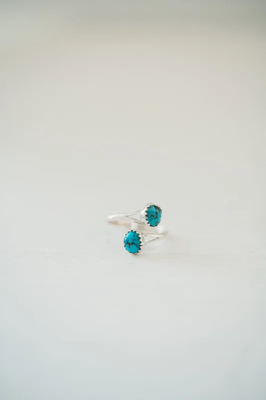 Double Rosie Ring | Turquoise - FINAL SALE sold by Goldie Lew