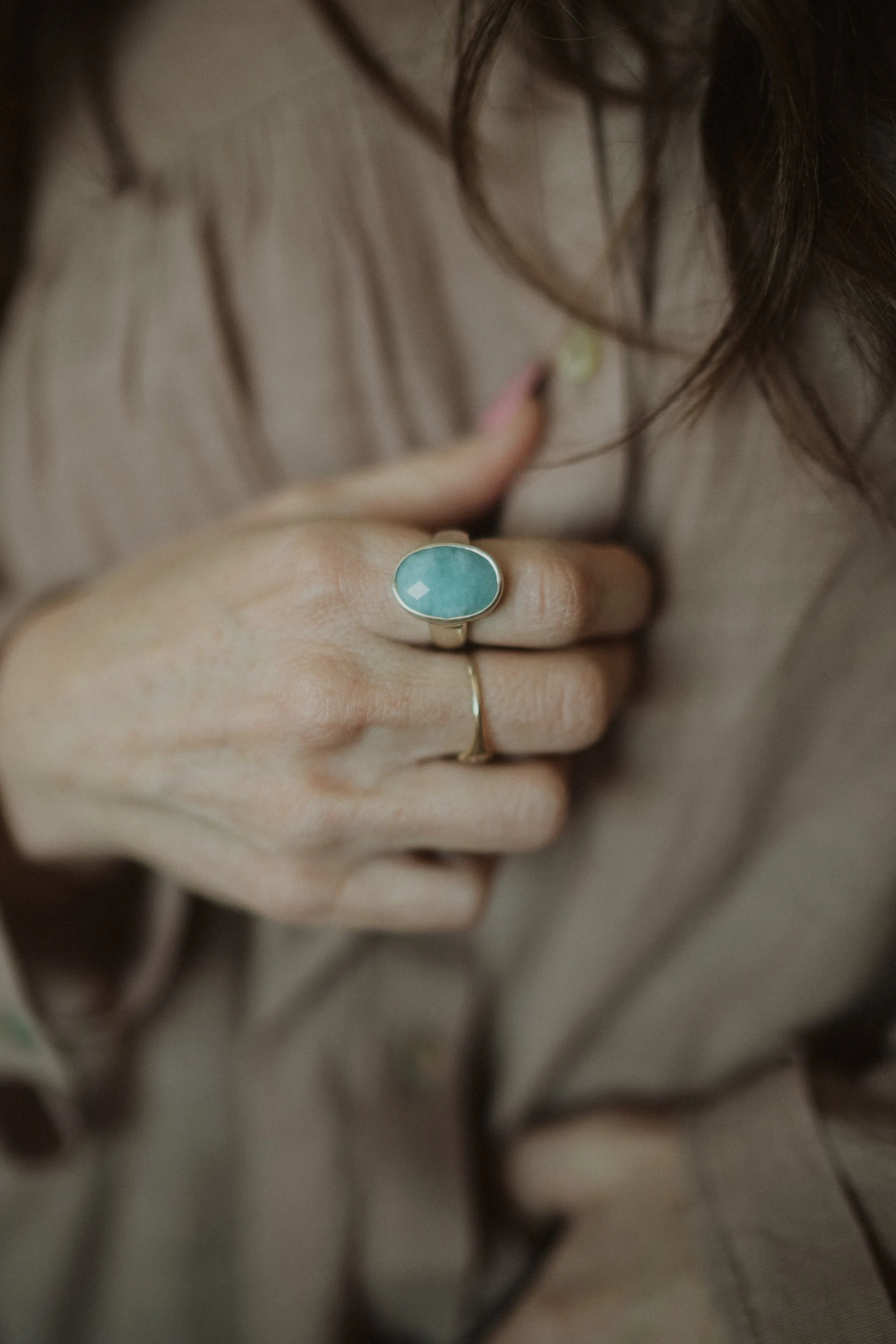 Charmaine Ring | Aquamarine - FINAL SALE sold by Goldie Lew product image thumbnail 2