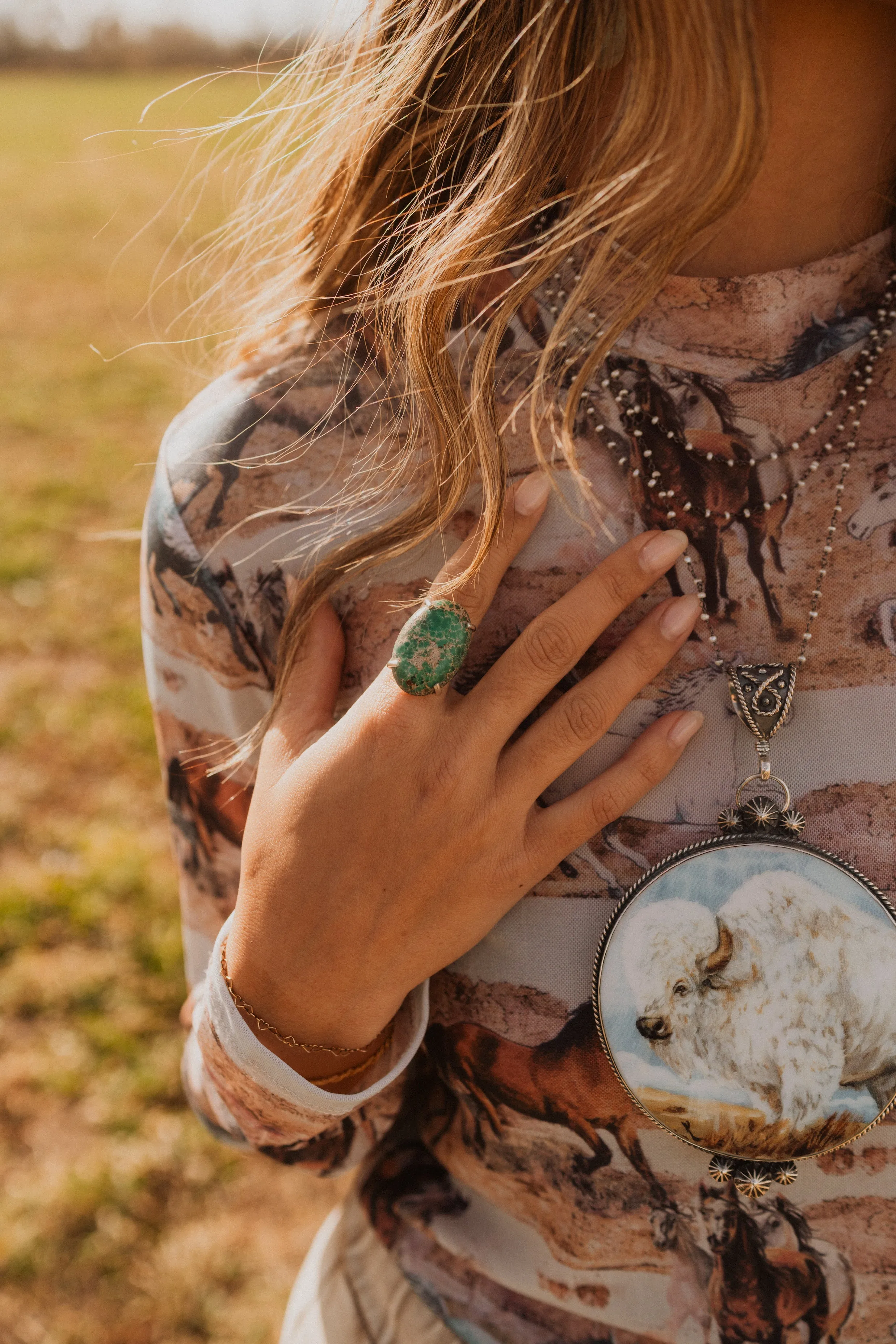 Niccola Ring | Green Varasite sold by Goldie Lew product image thumbnail 2