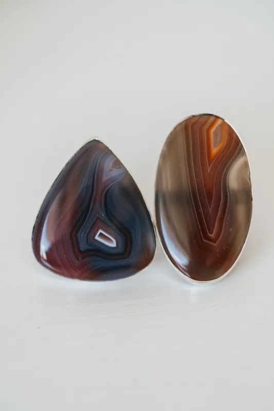 Ruby Falls Ring | Botswana Agate sold by Goldie Lew