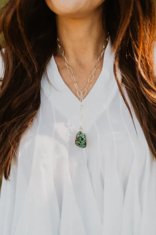 Fern Necklace | Tibetan Turquoise - FINAL SALE sold by Goldie Lew