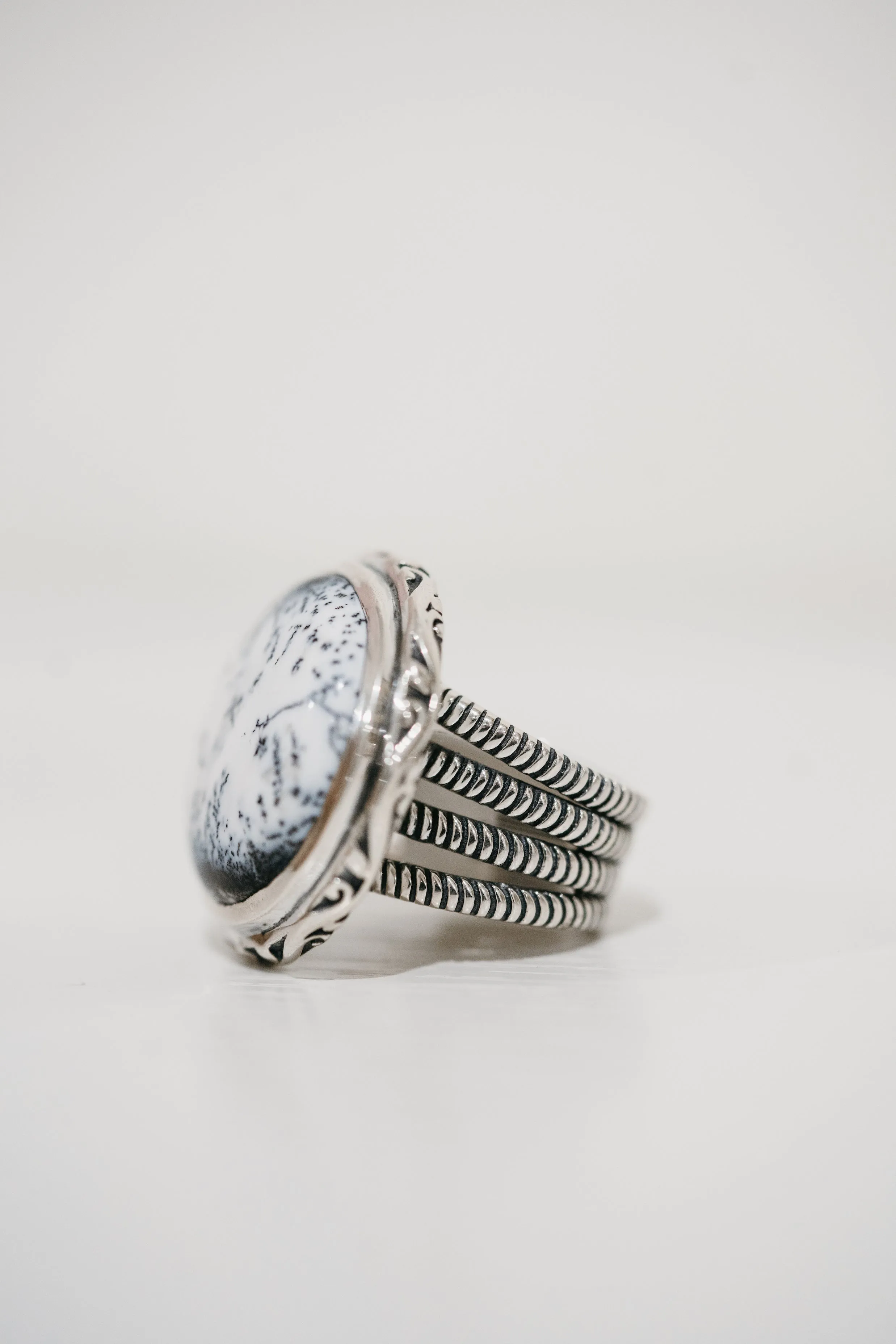 Kaia Ring | Dendritic Opal sold by Goldie Lew product image thumbnail 4