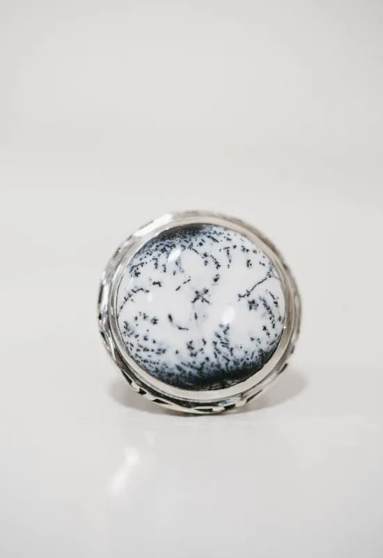 Kaia Ring | Dendritic Opal sold by Goldie Lew