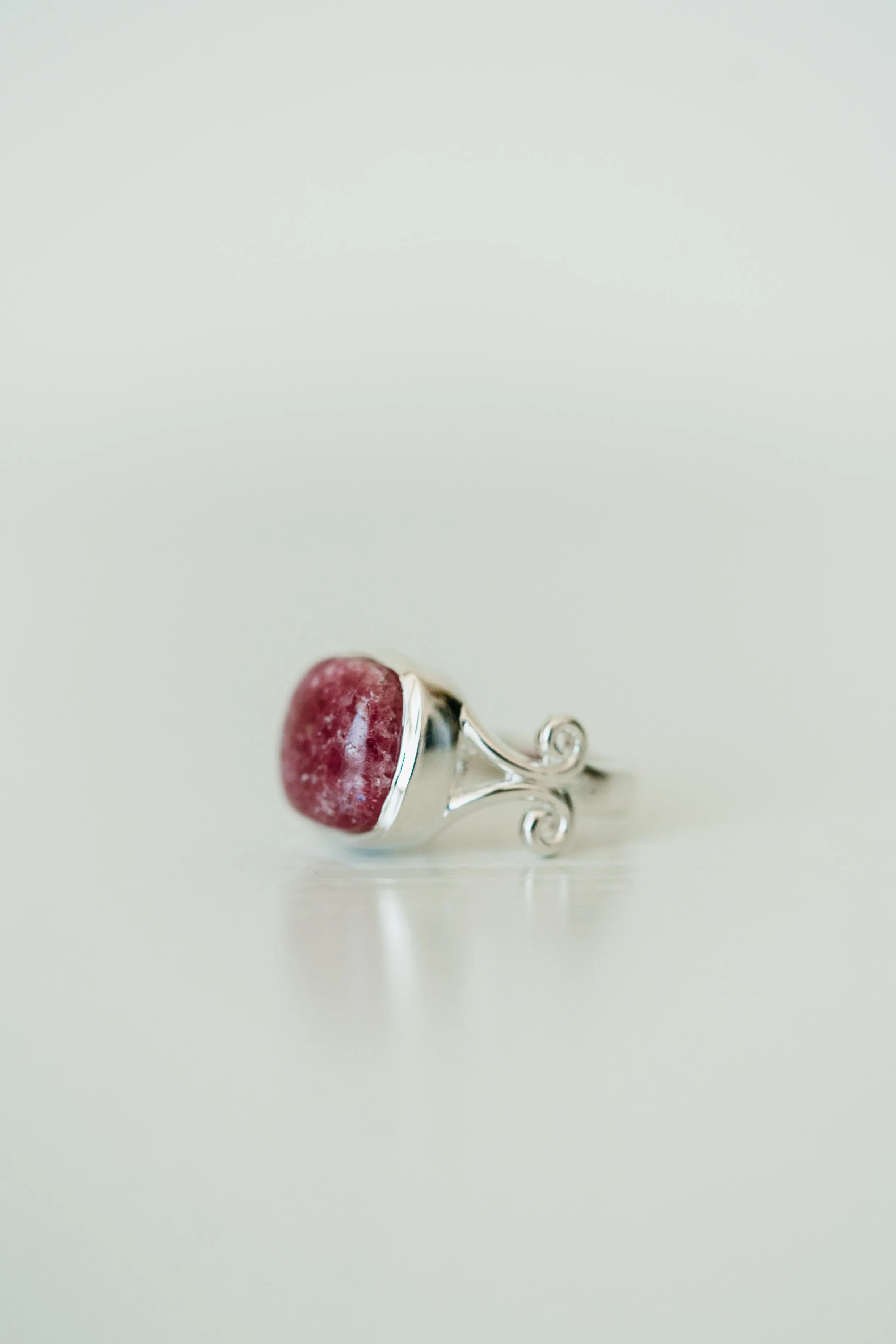 Amelia Ring | Pink Rhodonite sold by Goldie Lew product image thumbnail 3