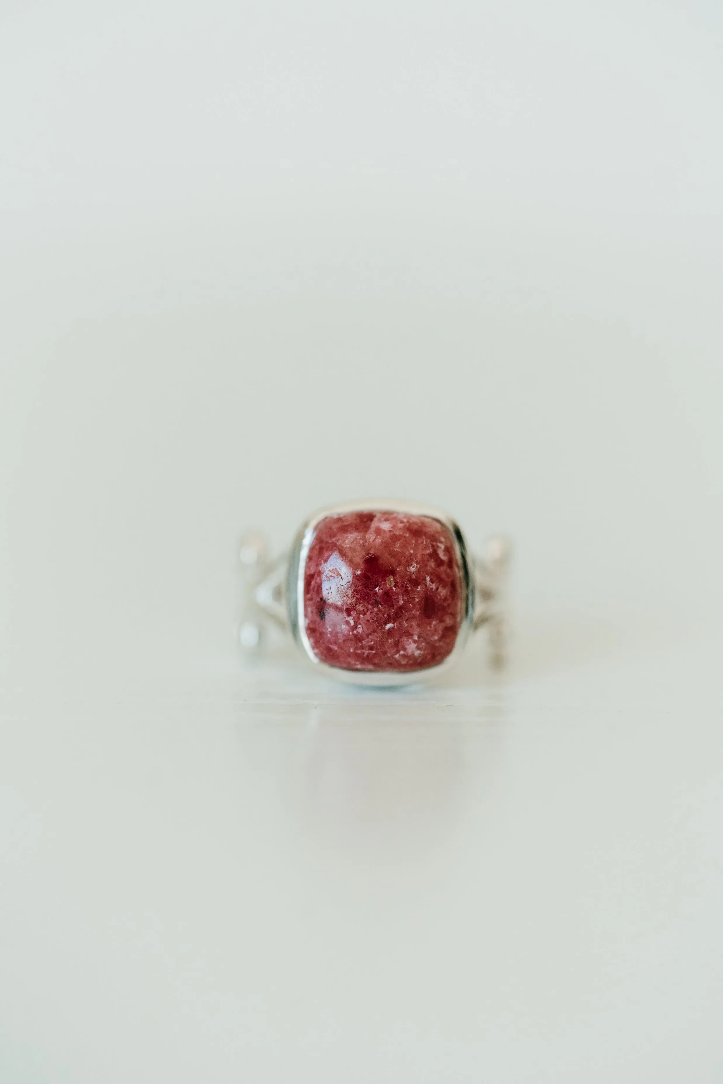 Amelia Ring | Pink Rhodonite sold by Goldie Lew