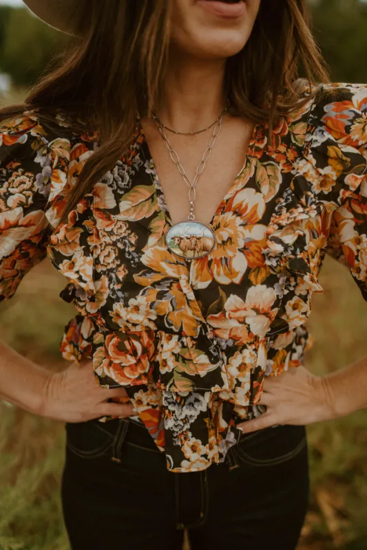 Double Longhorn Necklace sold by Goldie Lew